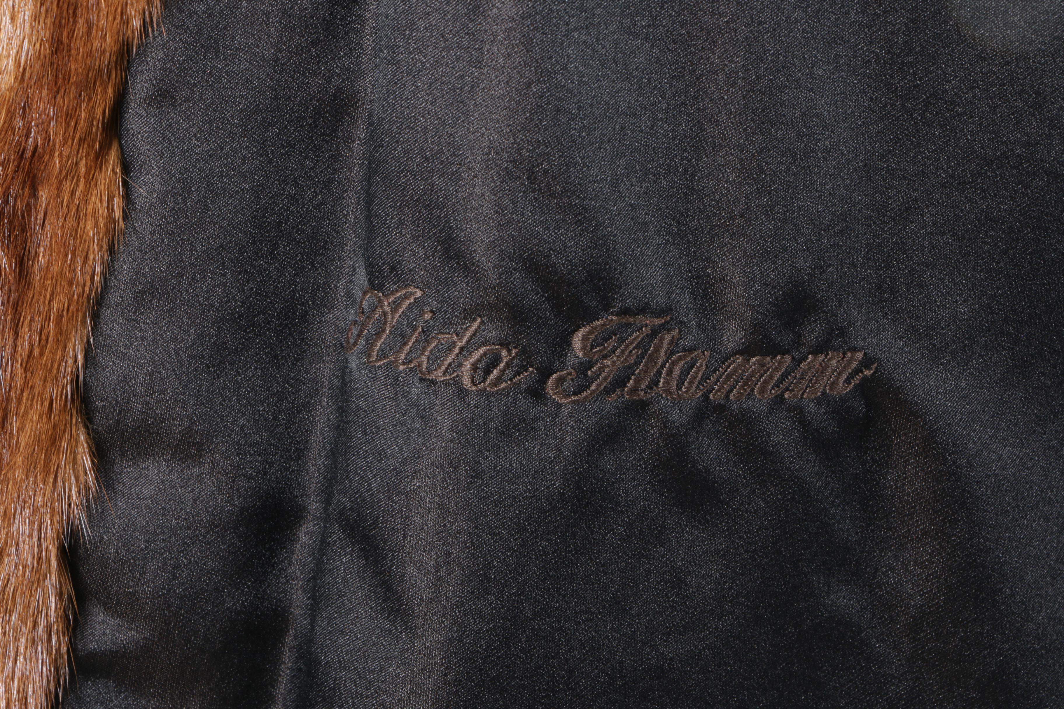 Women's Dyed Muskrat Fur Coat