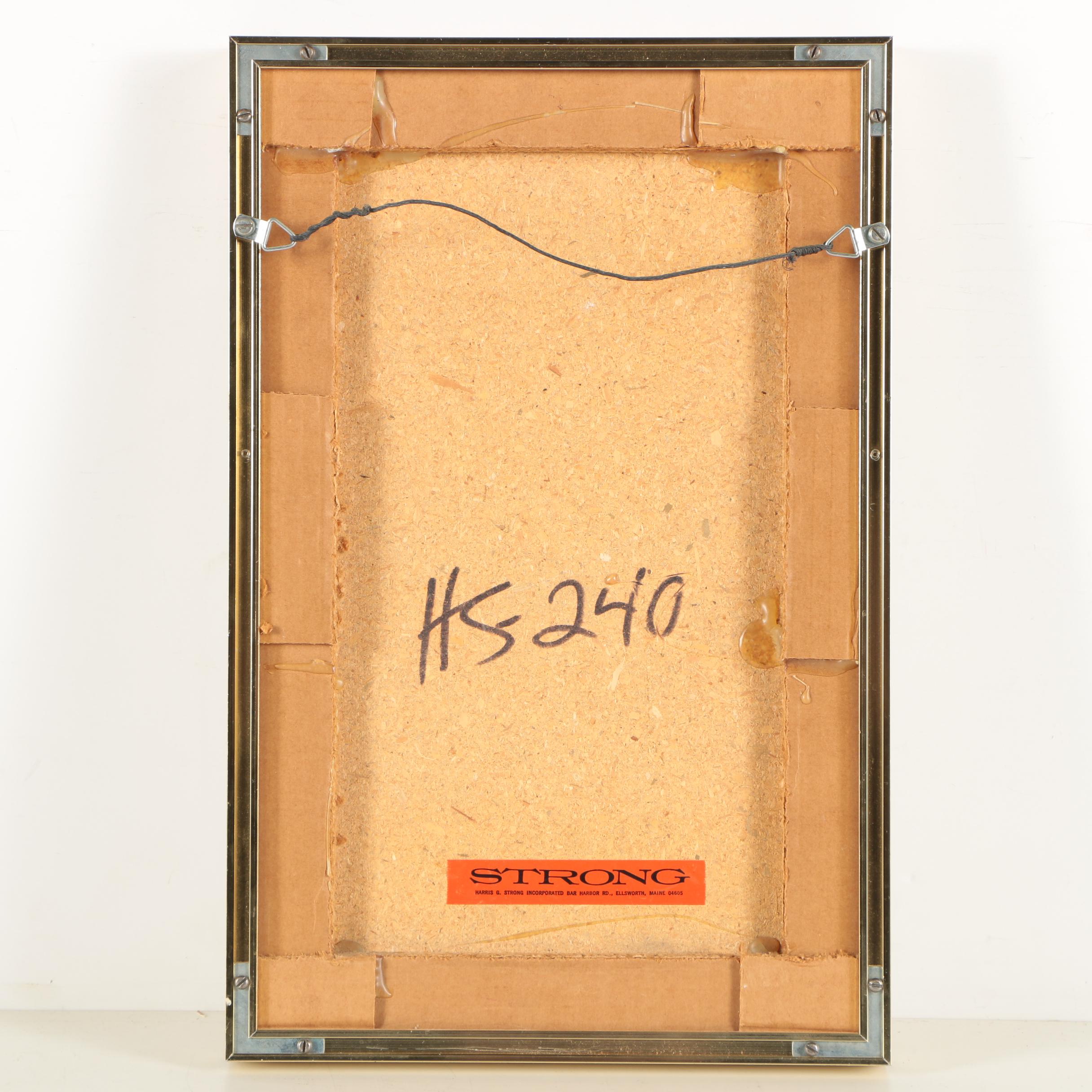 Harris G. Strong Mid-Century Ceramic Tile Wall Art of Asparagus