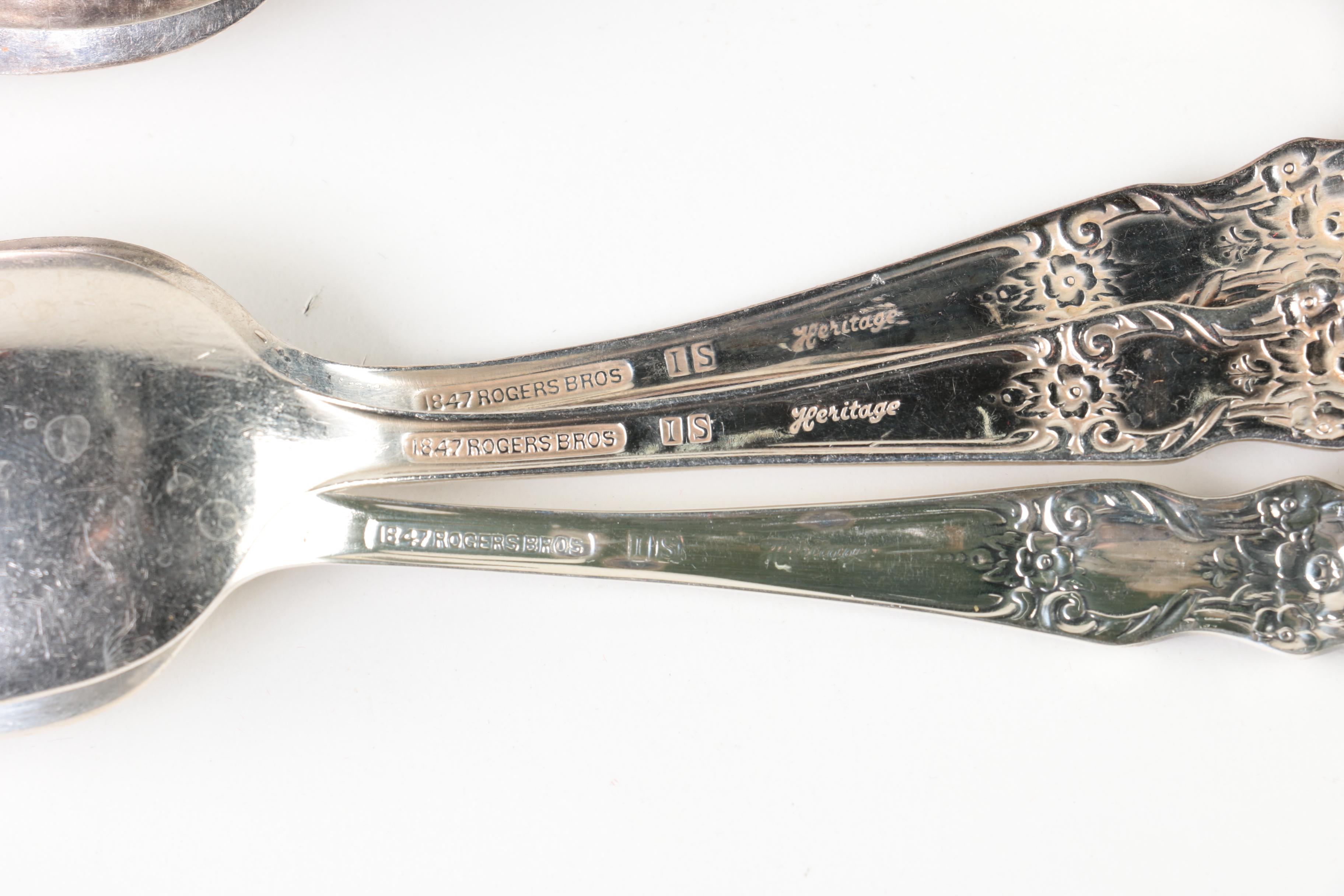 1847 Rogers Bros "Heritage" Silver Plate Flatware