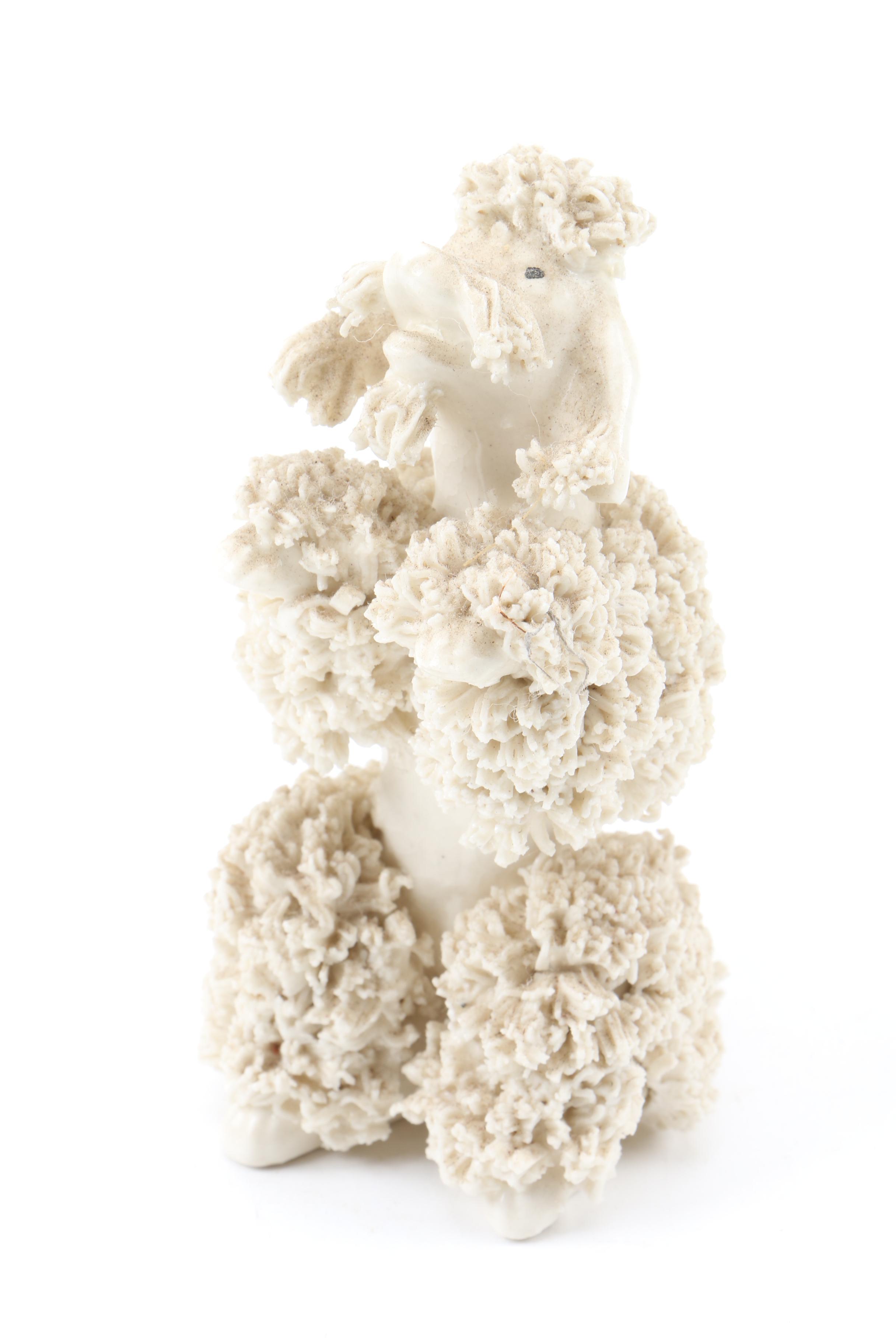 Circa 1940s Ceramic Poodle Figurines