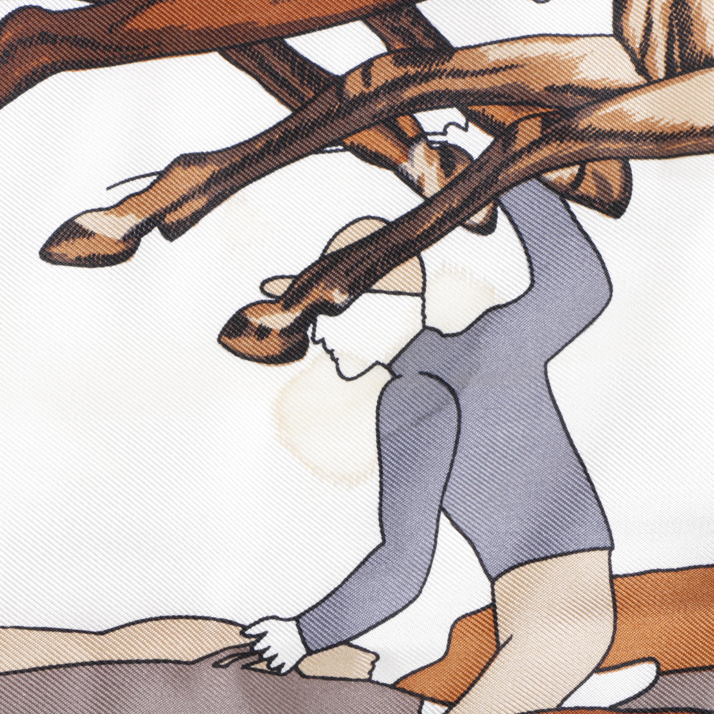 Céline Equestrian Print Silk Scarves