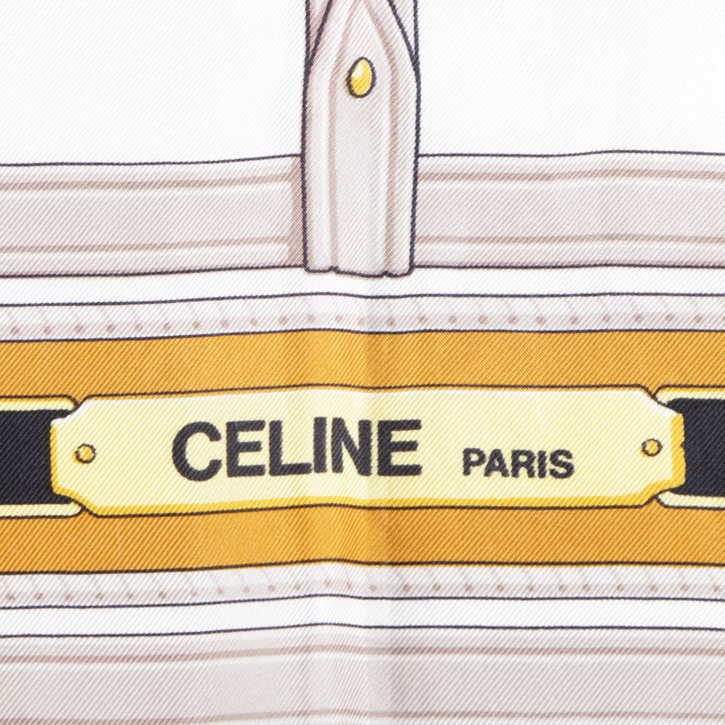 Céline Equestrian Print Silk Scarves
