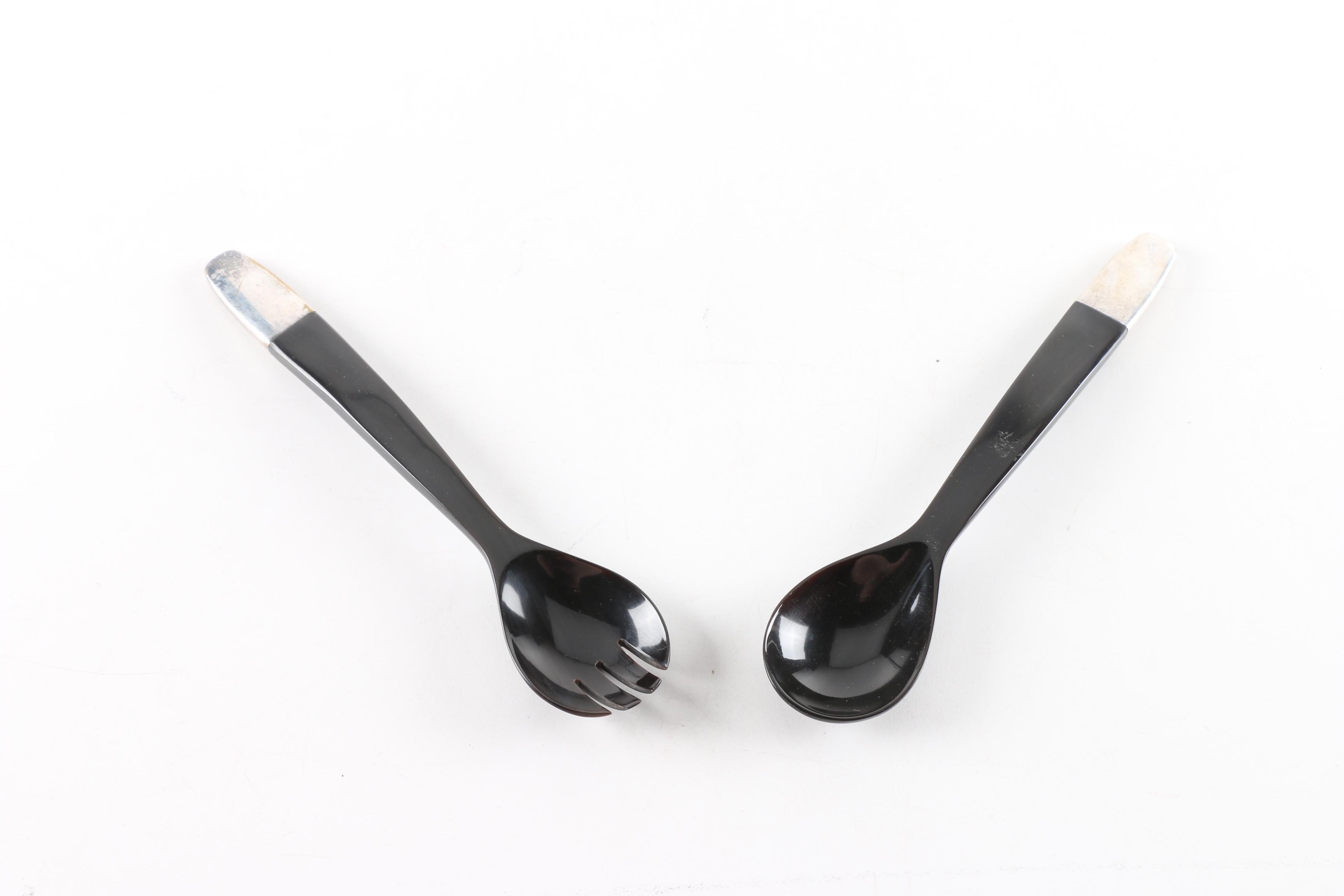 Horn and Silver Accented Tableware