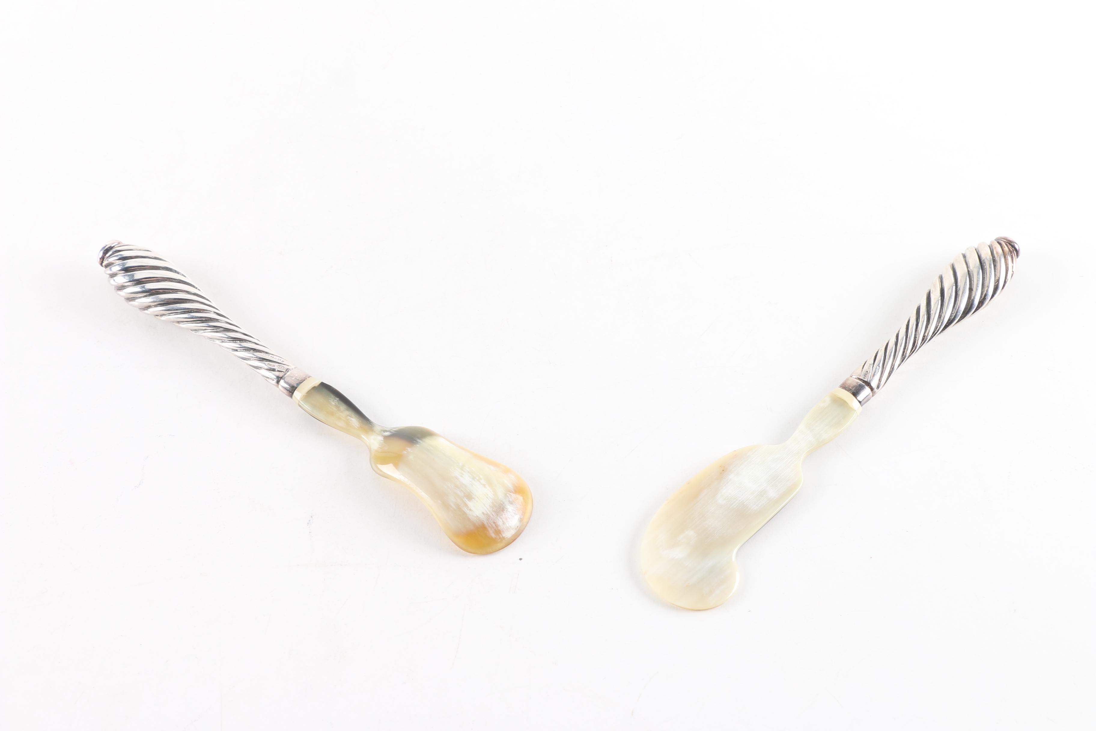 Horn and Silver Accented Tableware