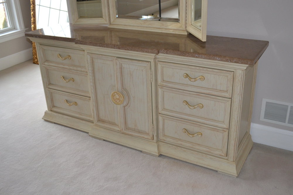 Art Deco Style Dresser with Mirror by Thomasville