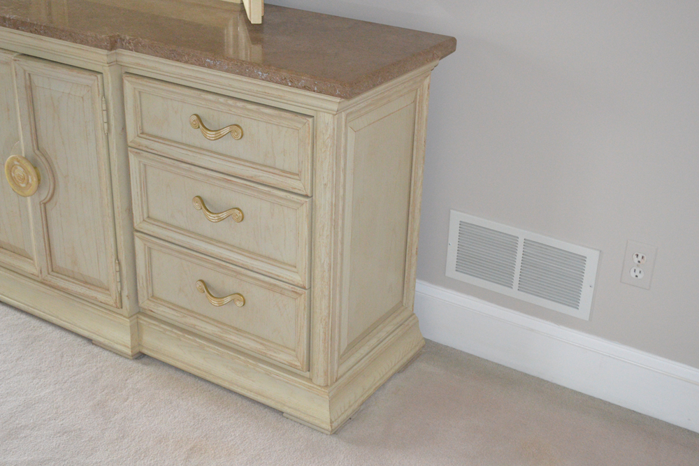 Art Deco Style Dresser with Mirror by Thomasville