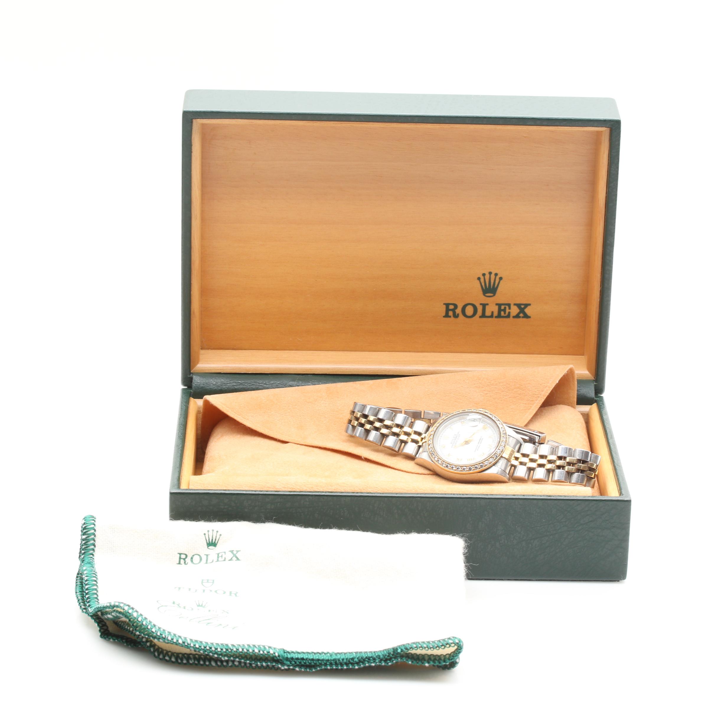 Rolex Oyster Perpetual Datejust Stainless Steel, 18K and Diamond Watch