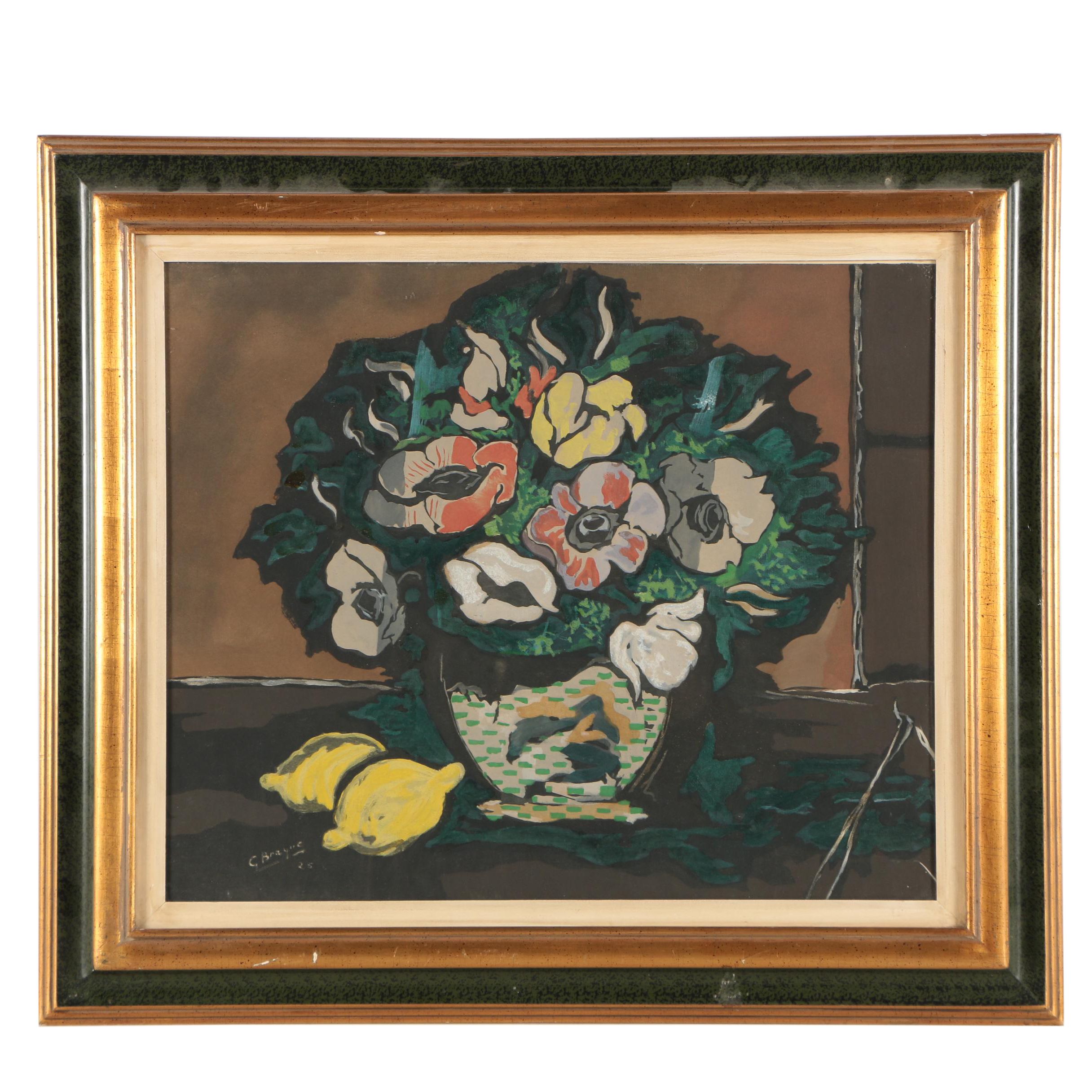 Serigraph After George Braque's "Anemones et deux citrons"