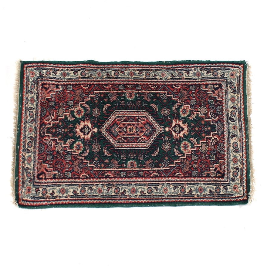 Hand-Knotted Persian Bijar Wool Accent Rug