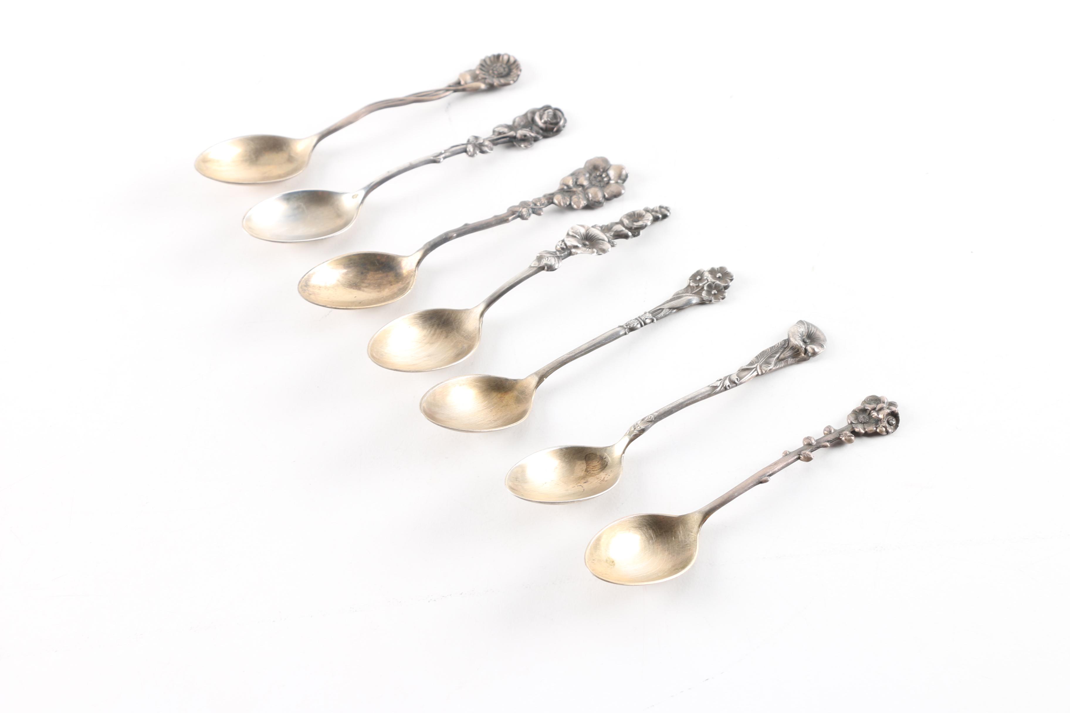 Reed & Barton "Harlequin" Sterling Silver Demitasse Spoons