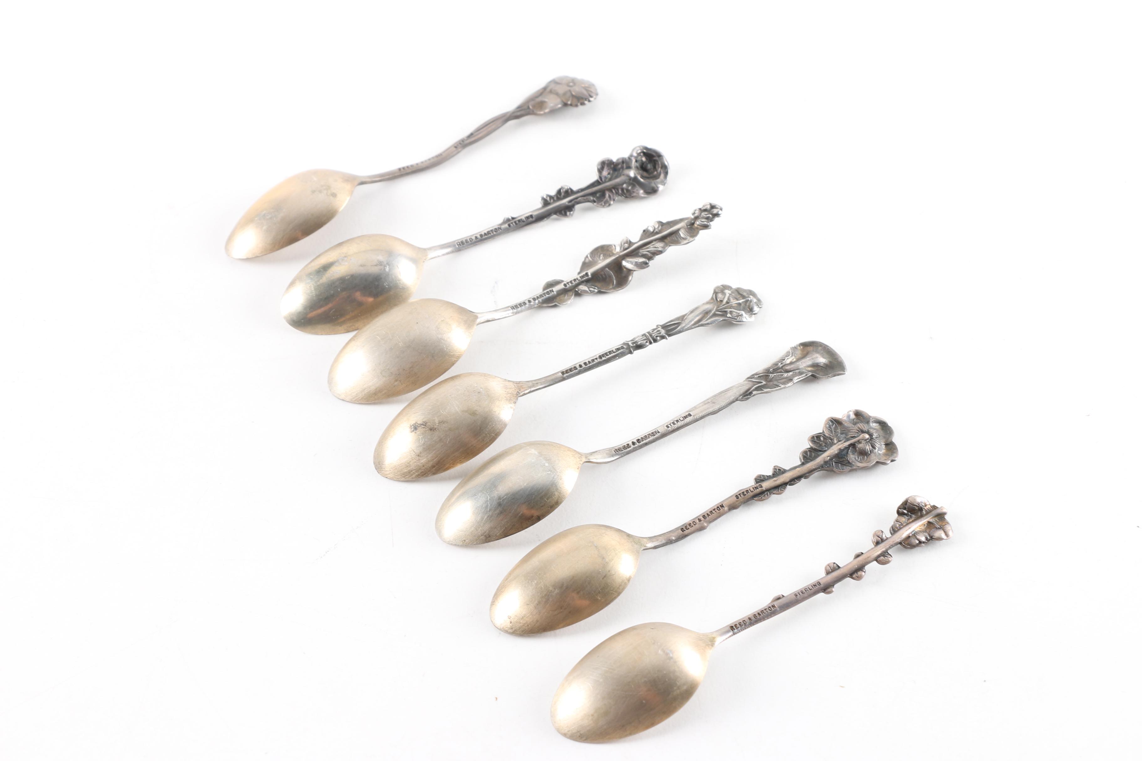 Reed & Barton "Harlequin" Sterling Silver Demitasse Spoons