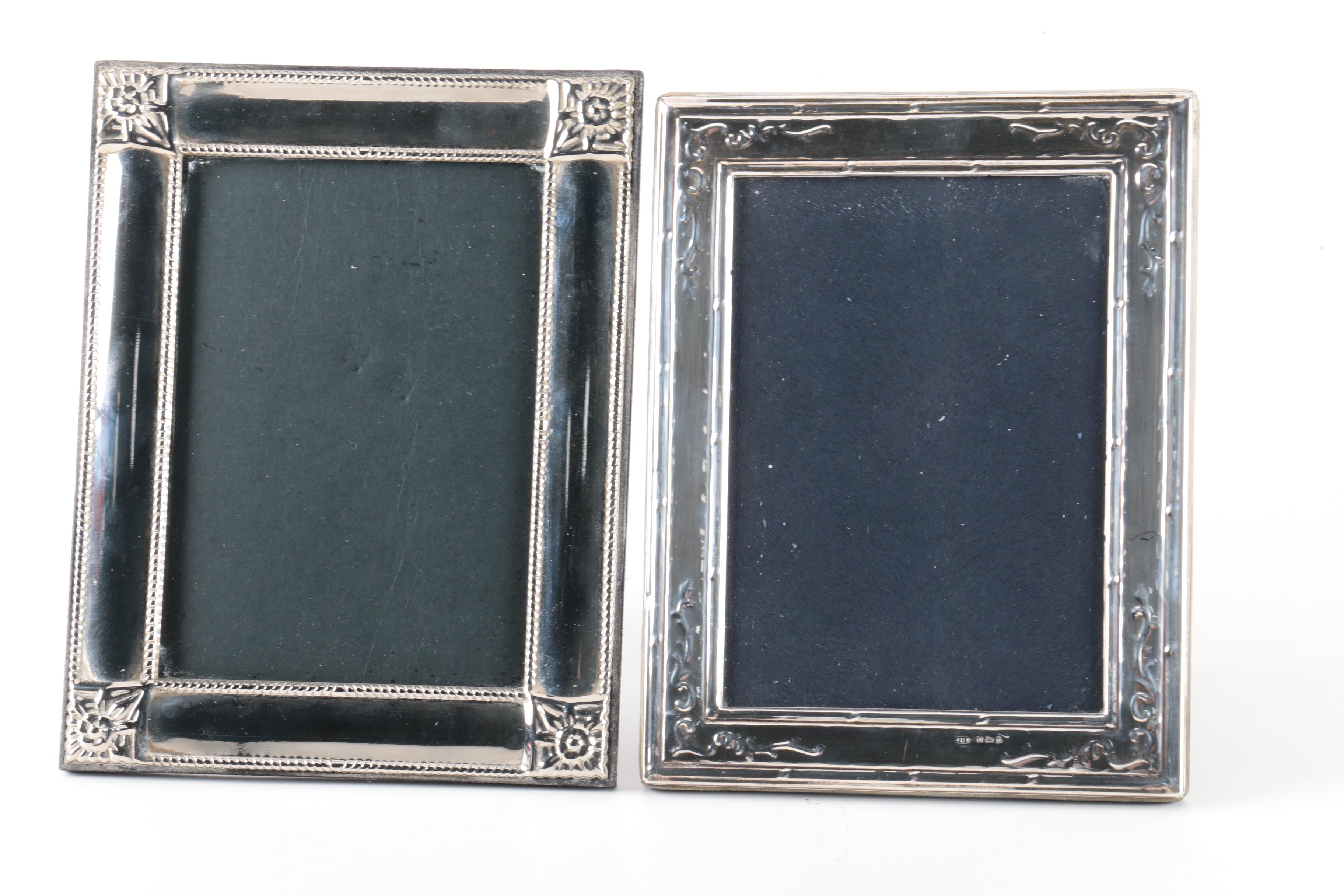 Birmingham and London, England Sterling Silver Picture Frames