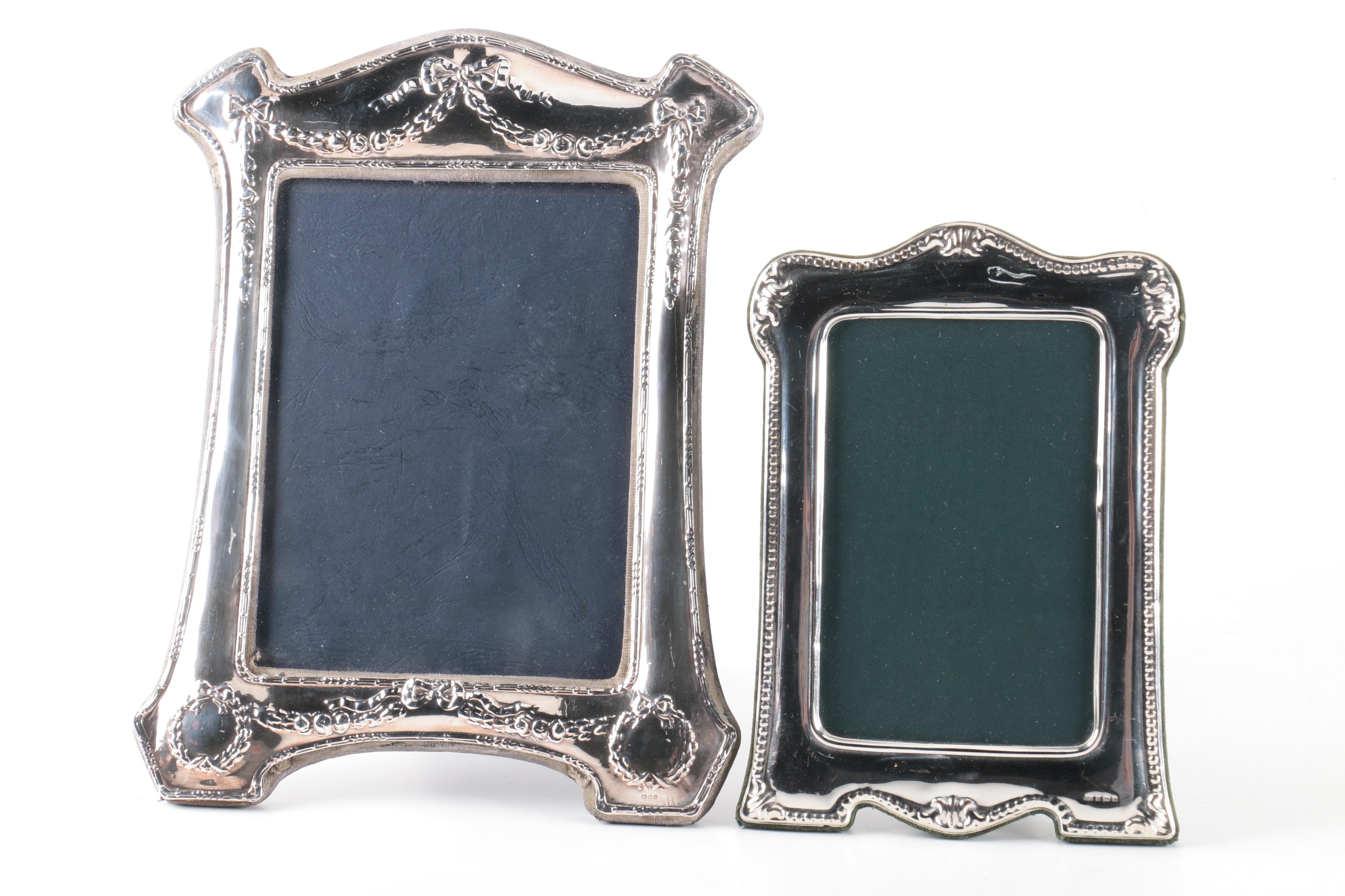 Birmingham and London, England Sterling Silver Picture Frames