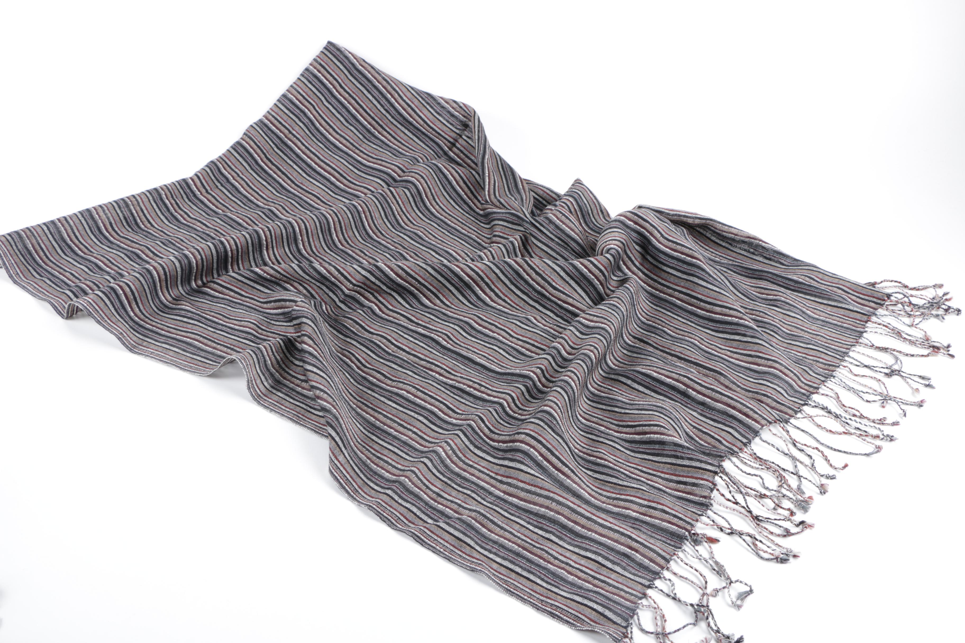 Five Animal Print Scarves Including Linda Hutton