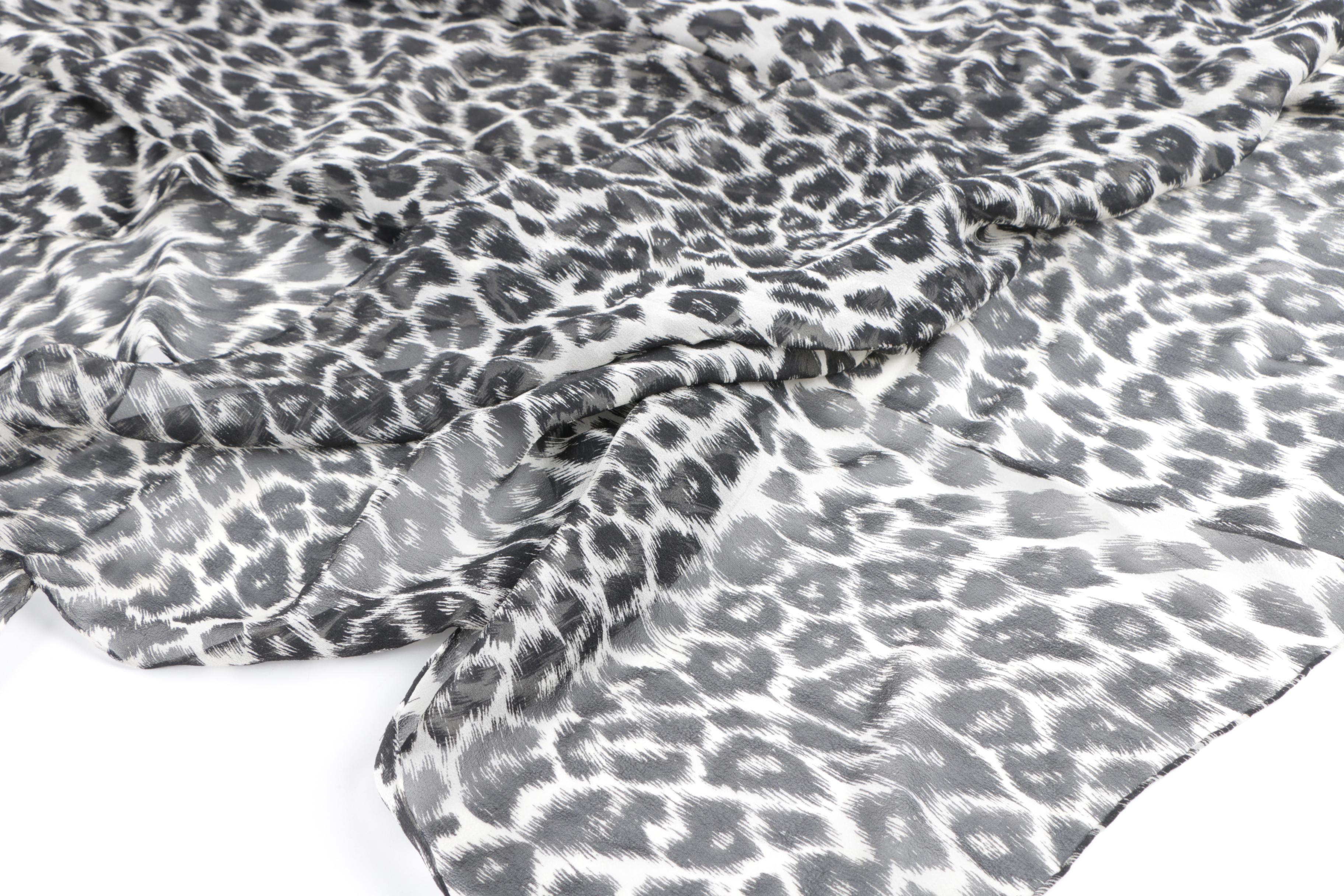 Five Animal Print Scarves Including Linda Hutton