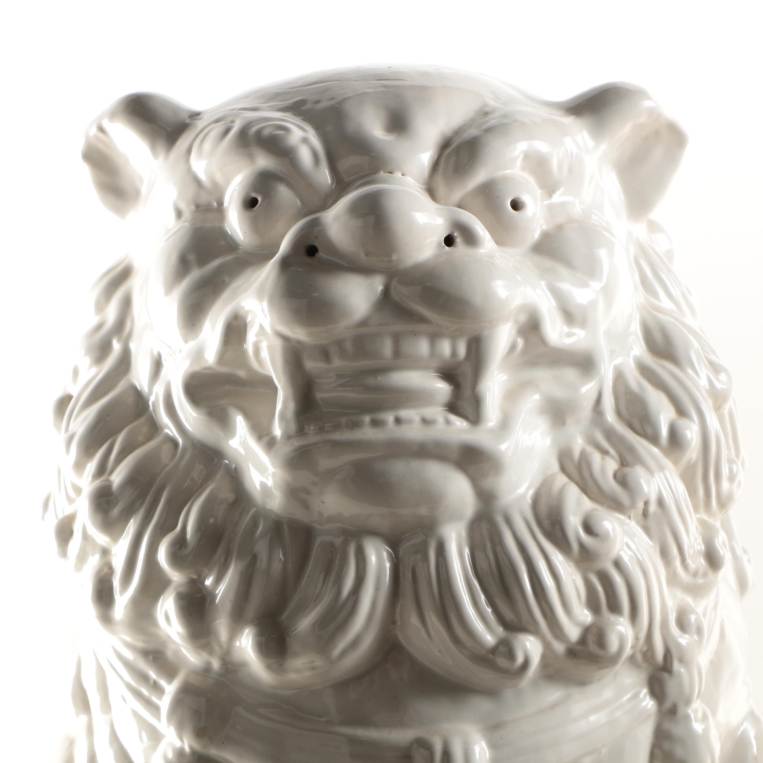 Chinese Ceramic Guardian Lion