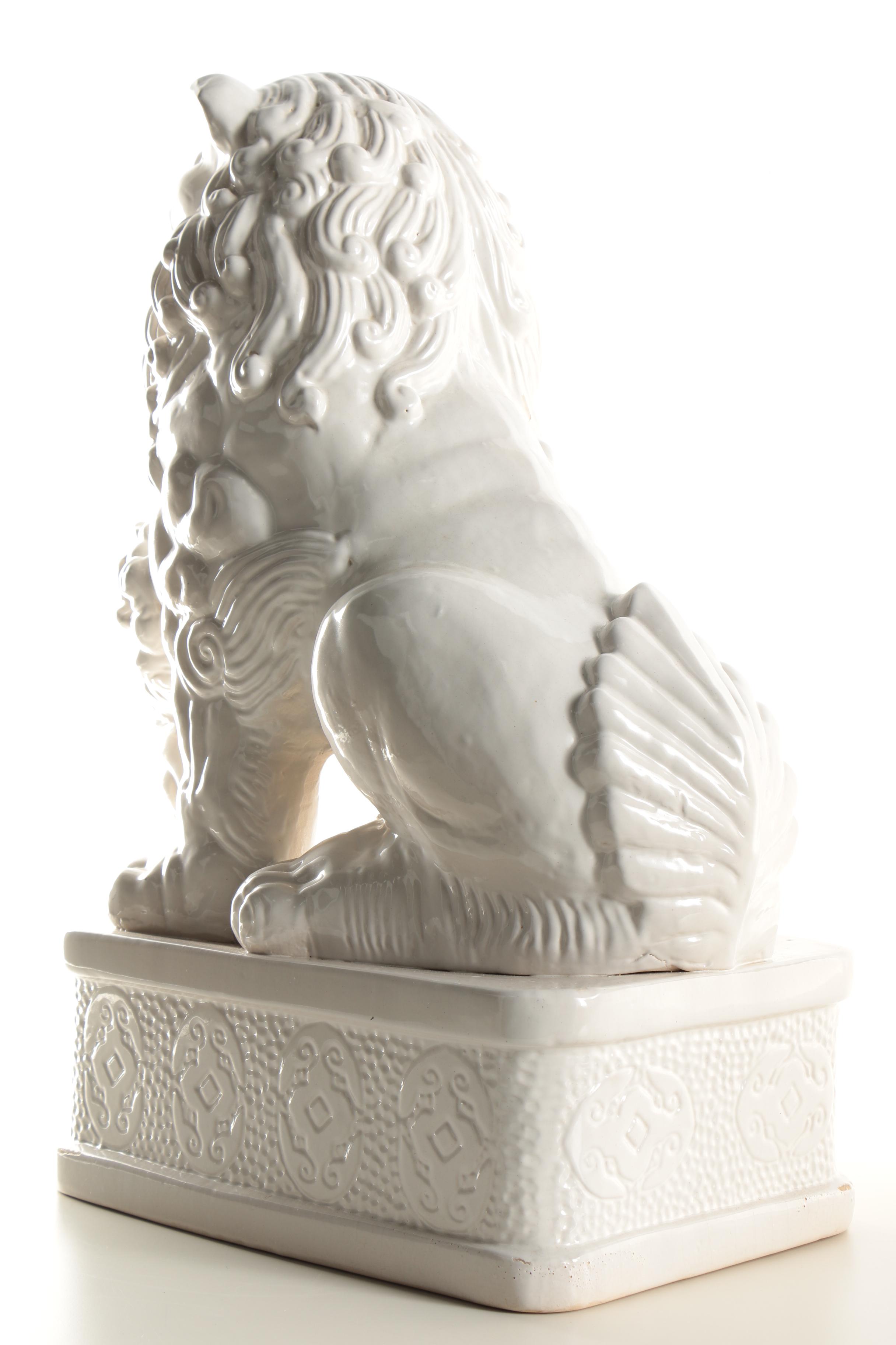 Chinese Ceramic Guardian Lion