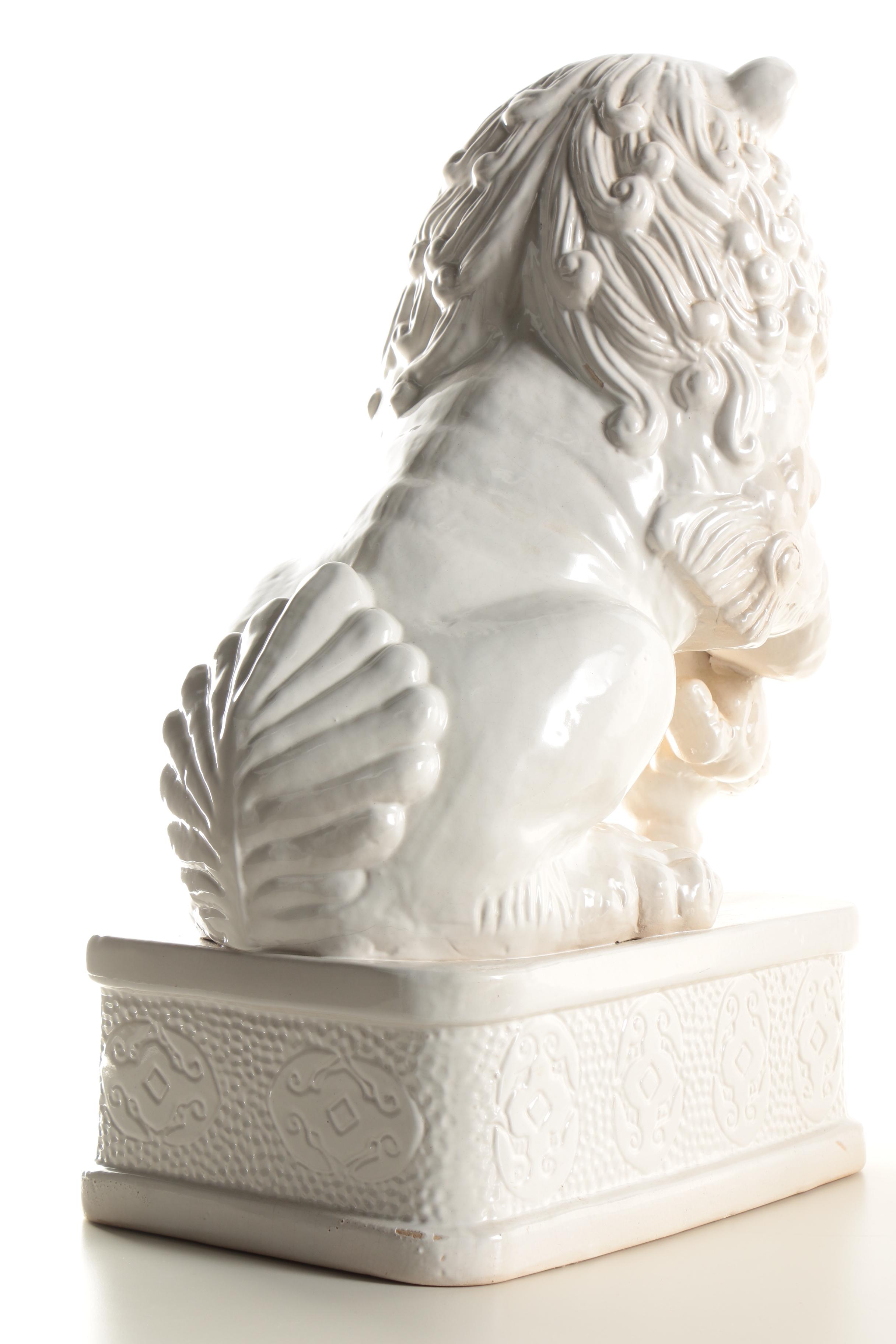 Chinese Ceramic Guardian Lion