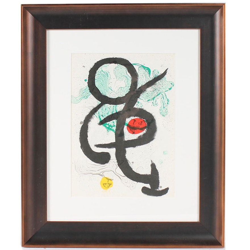 Joan Miró Lithograph for 1963 "Derrière le Miroir" Magazine