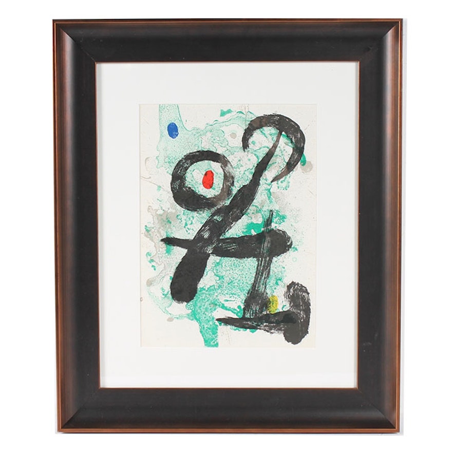 Joan Miro Color Lithograph for 1963 "Derrière le Miroir"