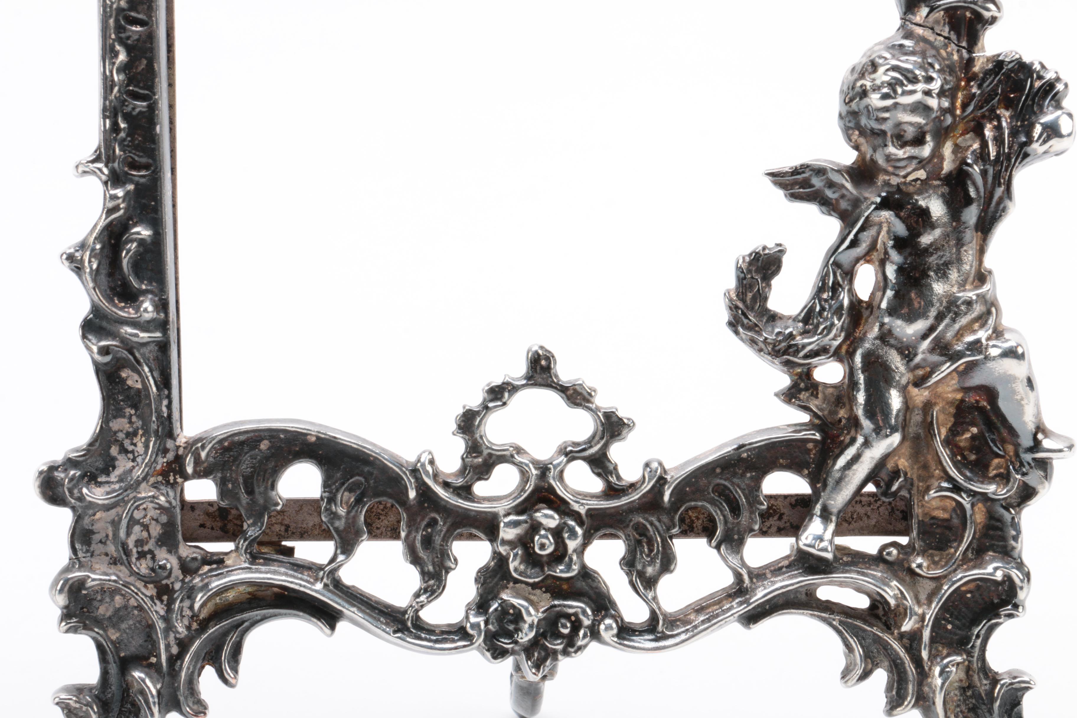 Cherub and Floral Metal Picture Frames