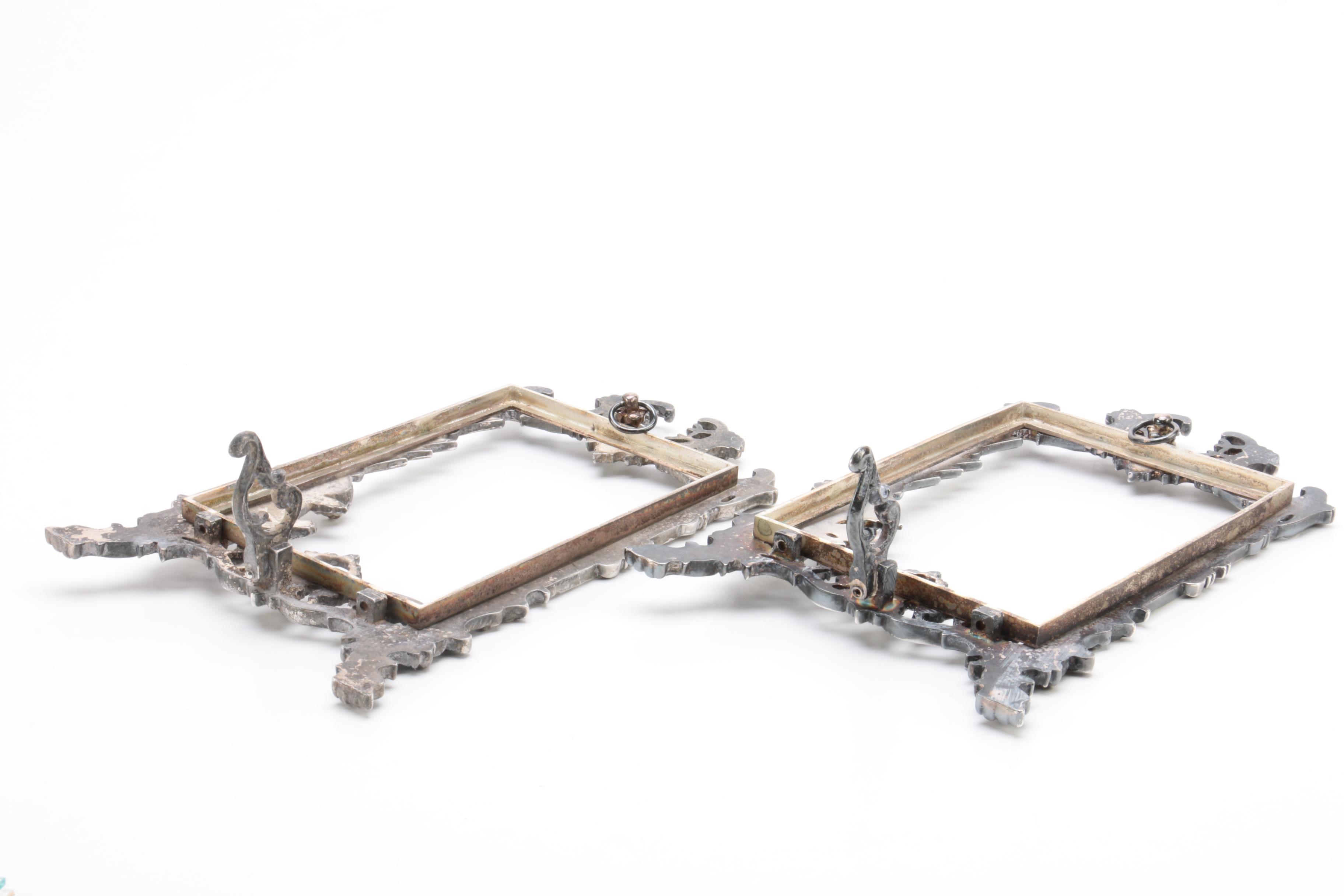 Cherub and Floral Metal Picture Frames