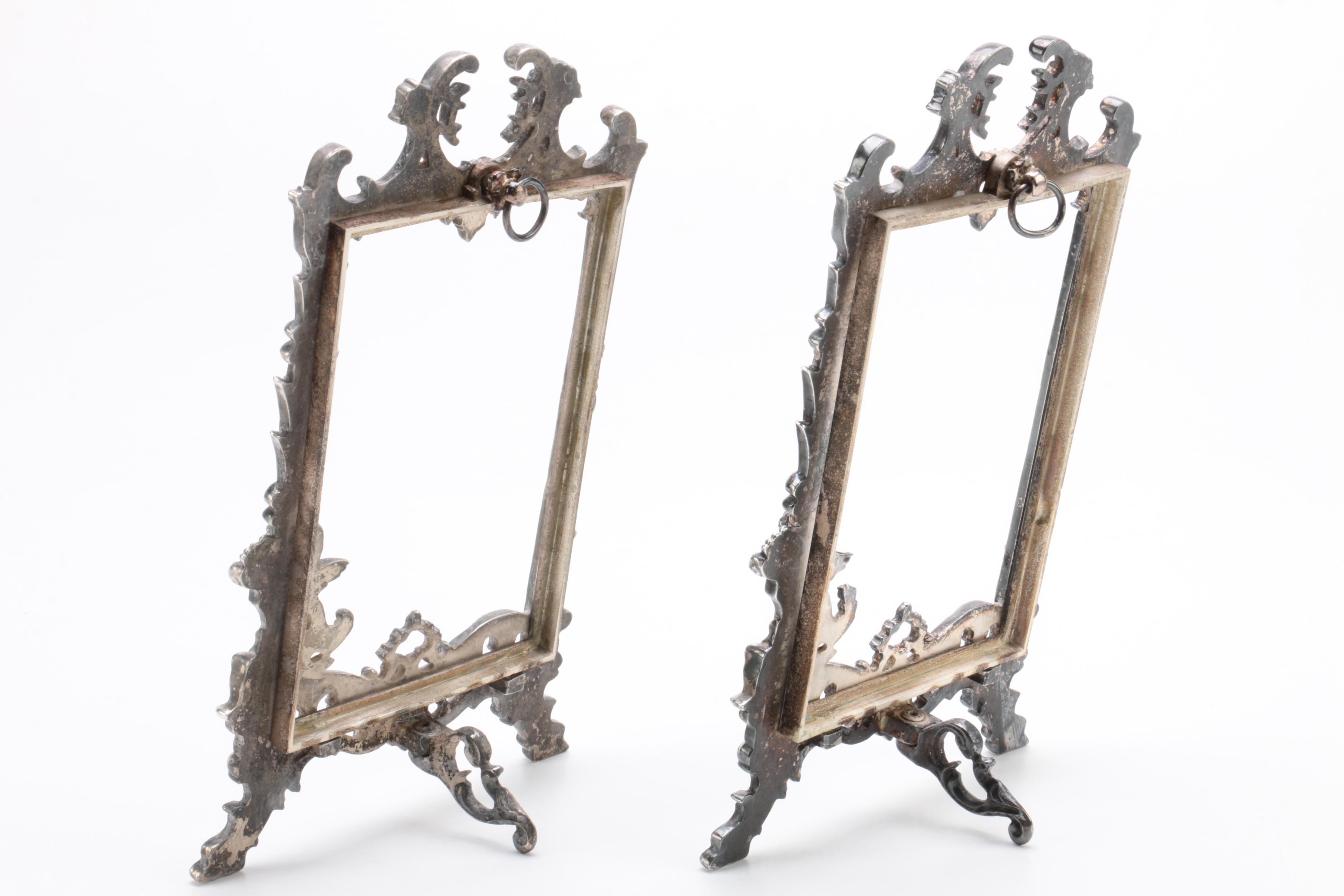 Cherub and Floral Metal Picture Frames