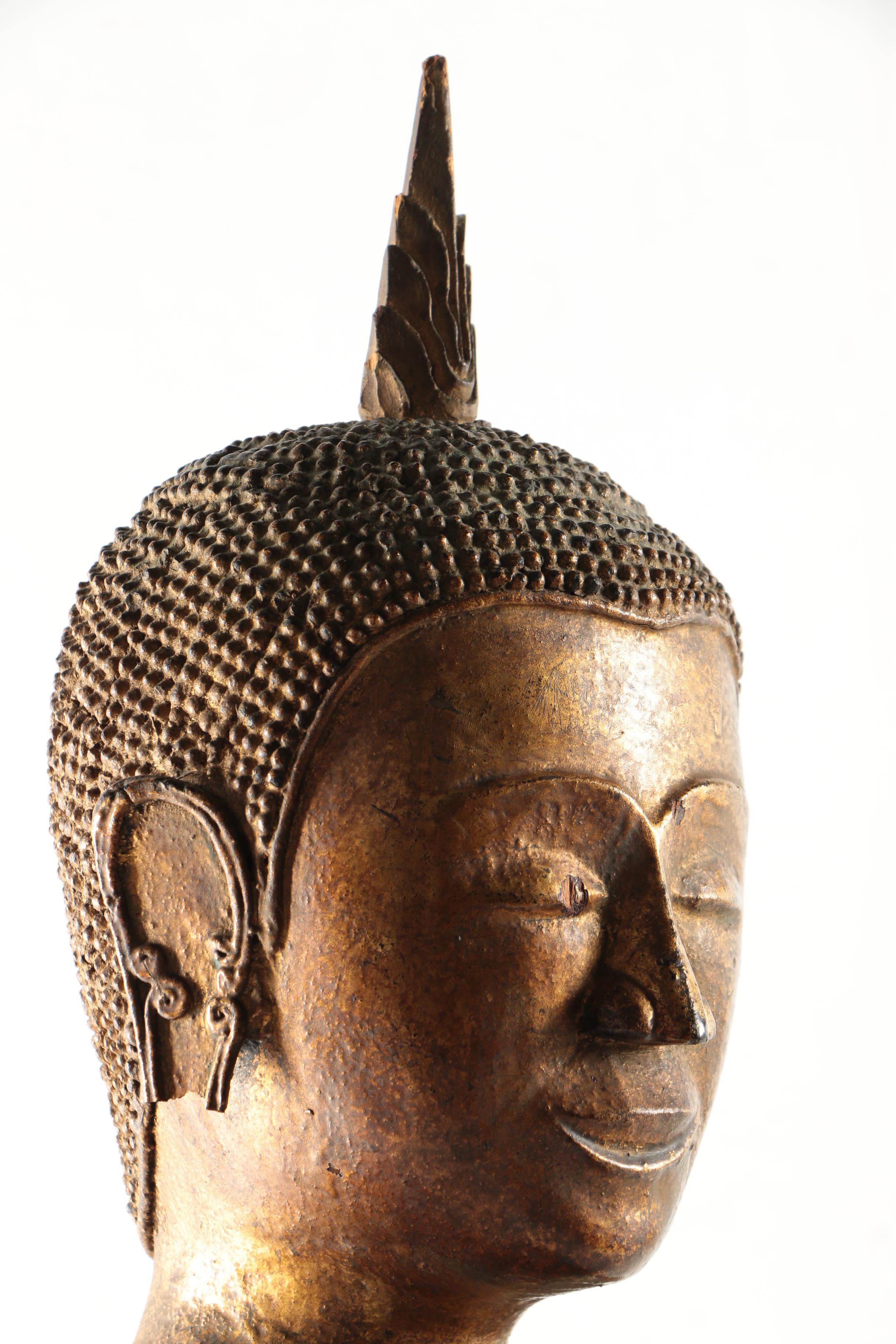 Southeast Asian Wooden Buddha Sculpture