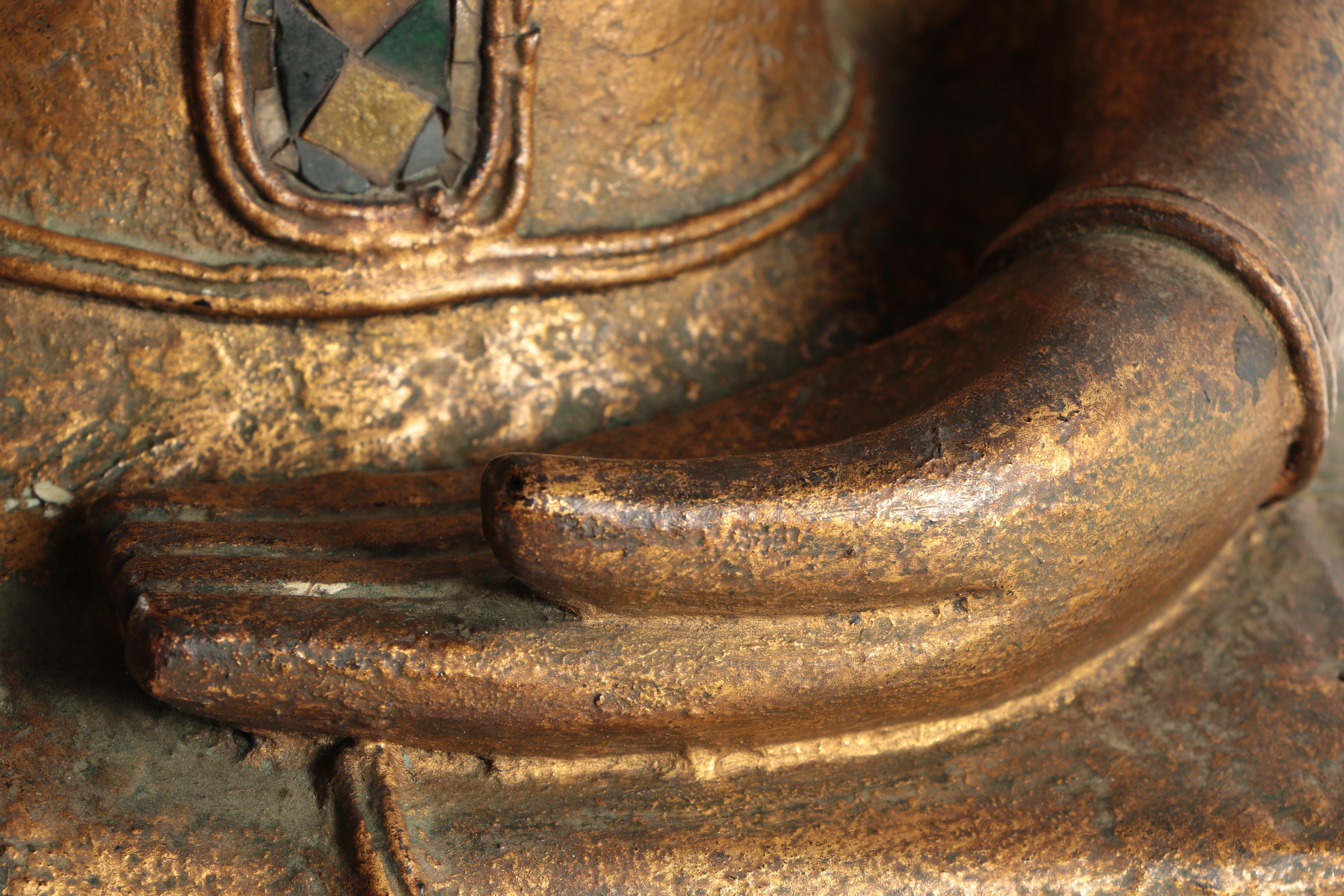 Southeast Asian Wooden Buddha Sculpture