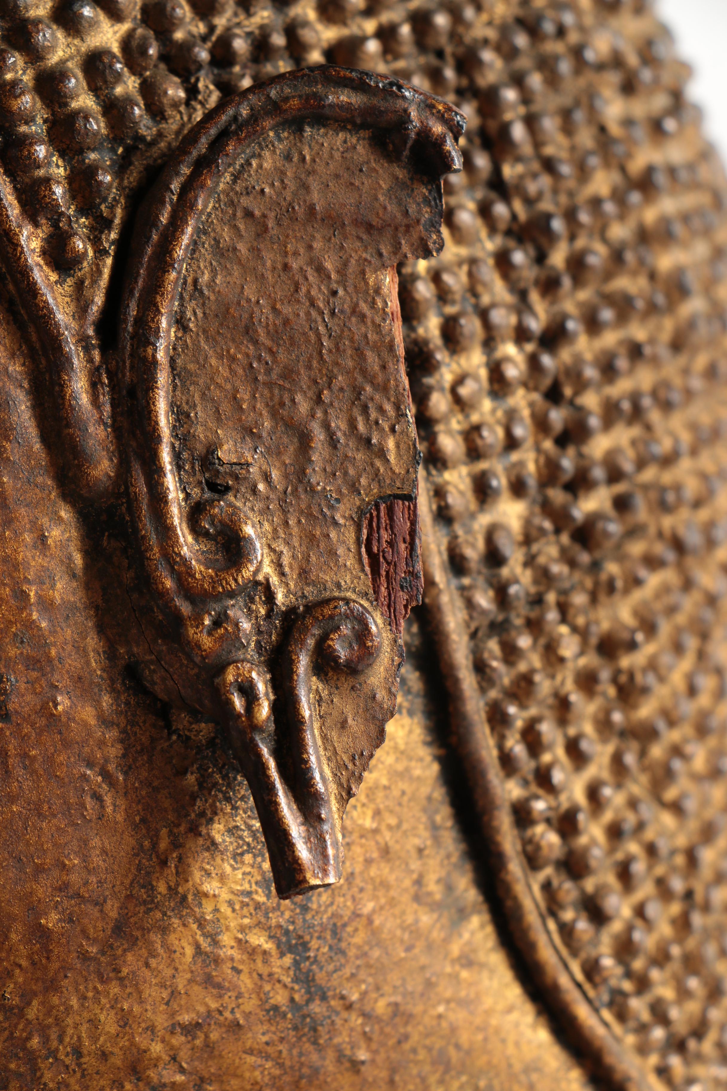 Southeast Asian Wooden Buddha Sculpture