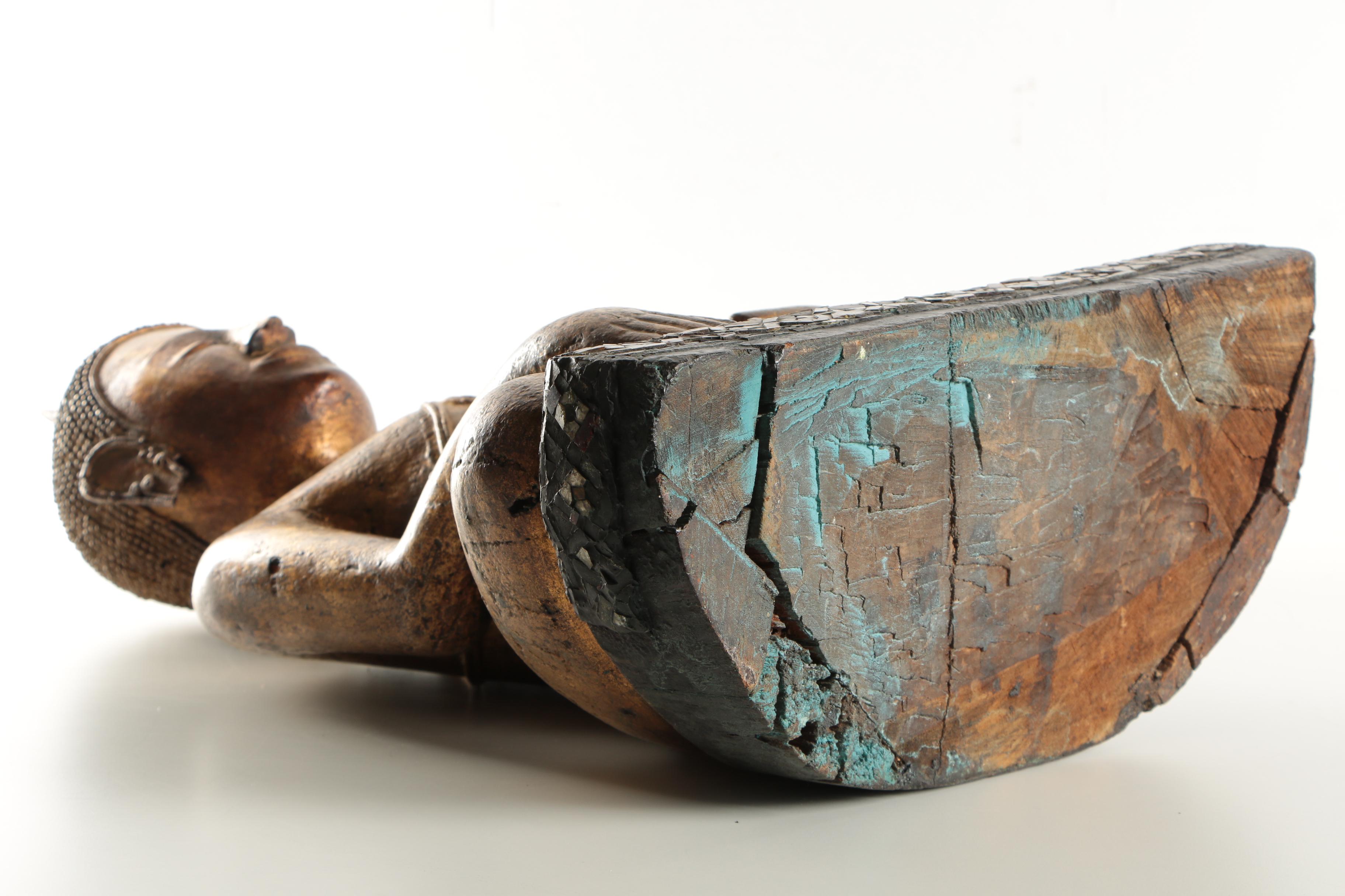 Southeast Asian Wooden Buddha Sculpture