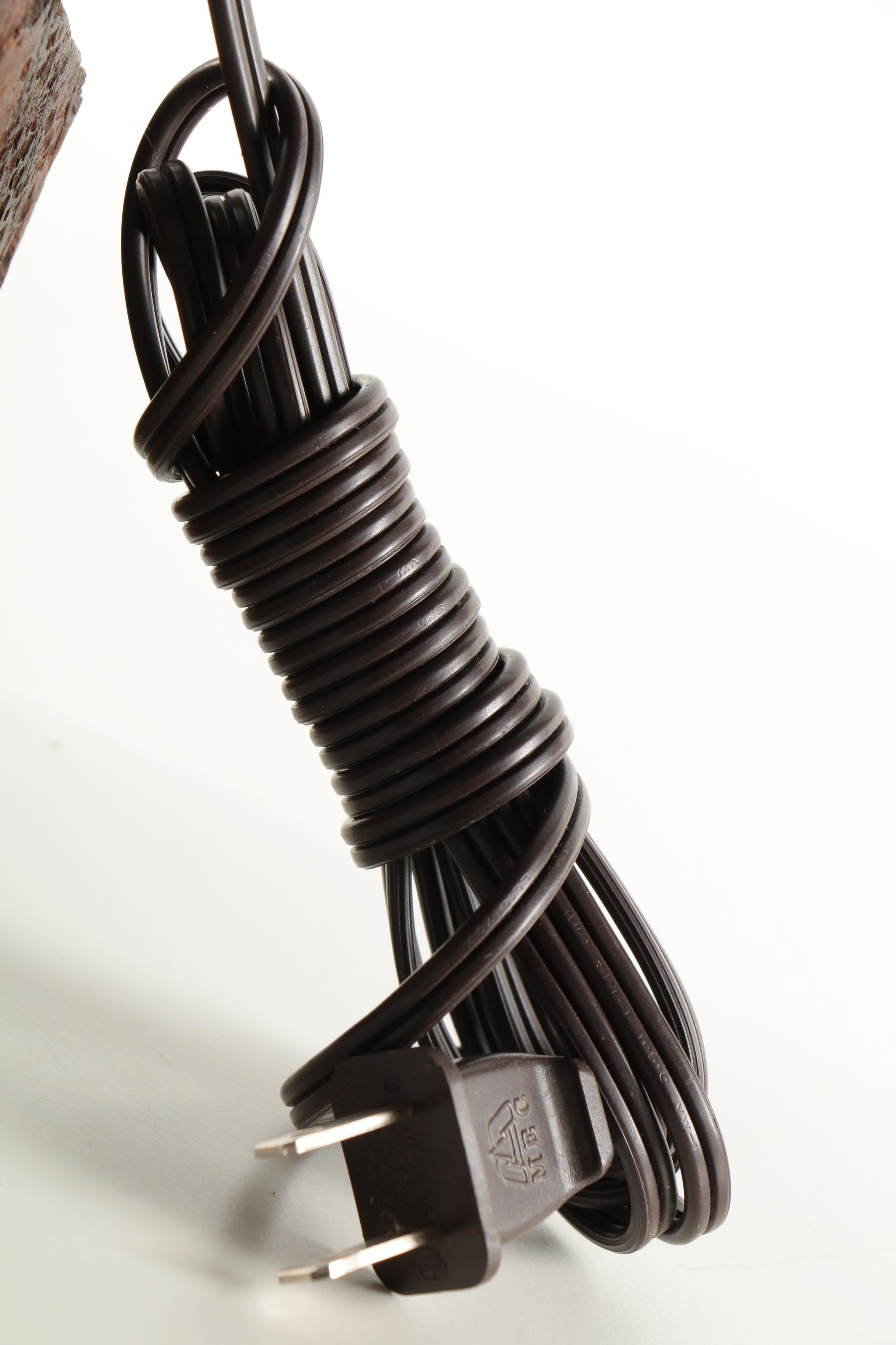 Table Lamp with Carved Wood Elk