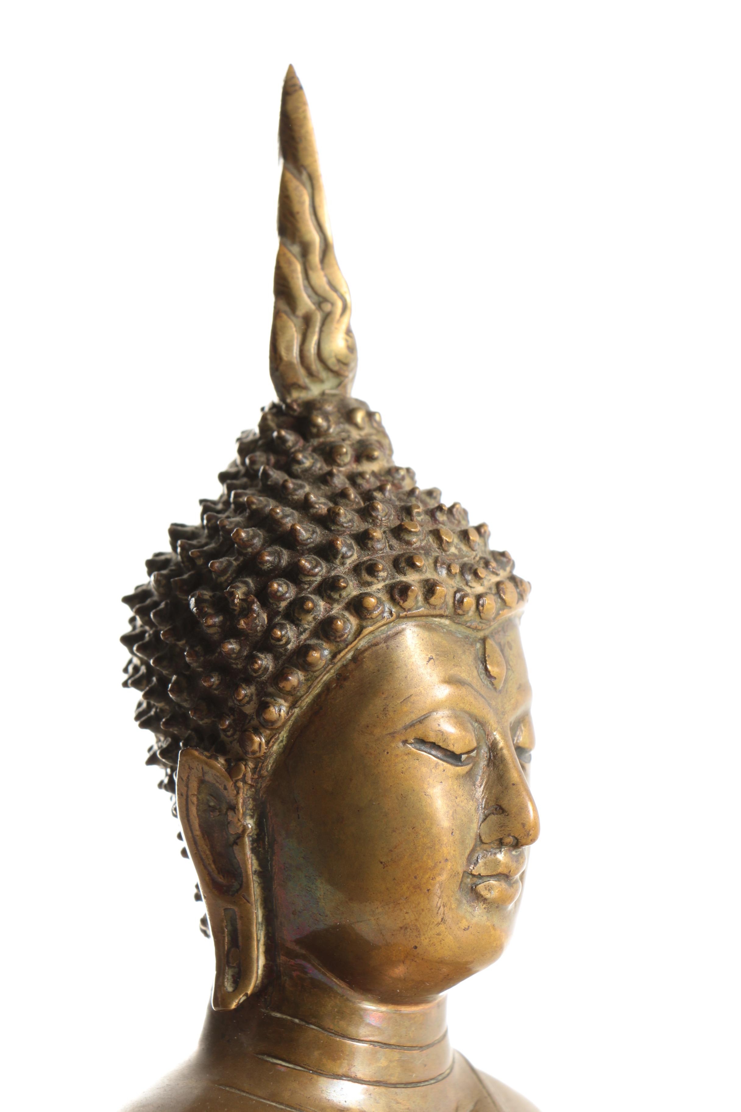 Southeast Asian Brass Buddha Sculpture