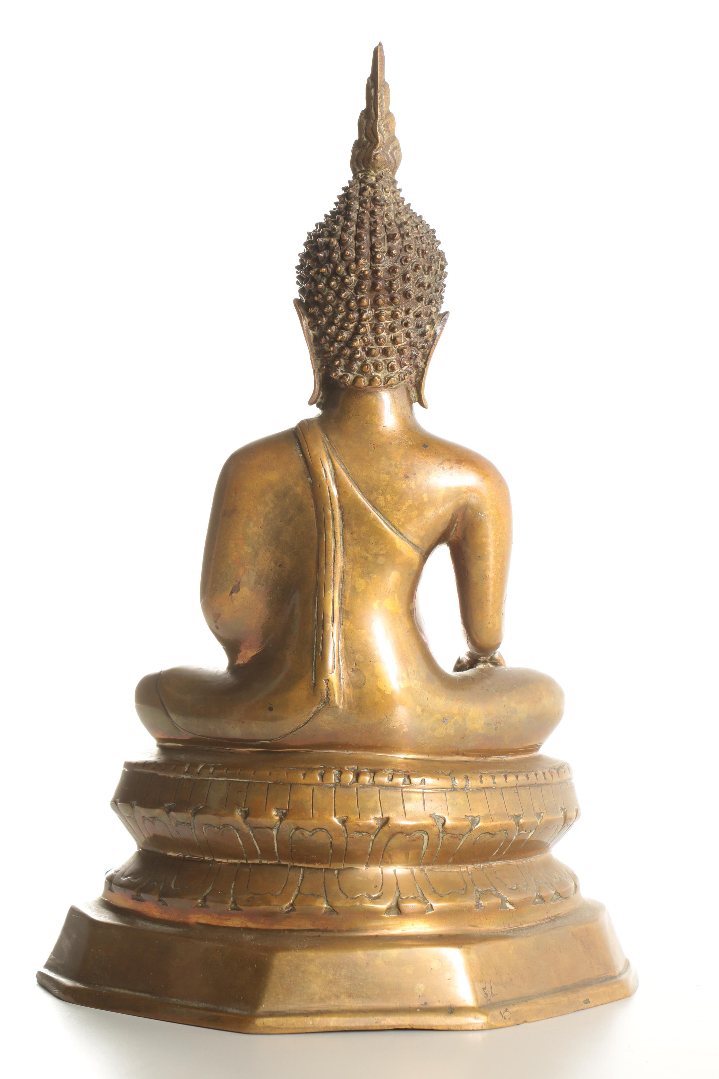 Southeast Asian Brass Buddha Sculpture
