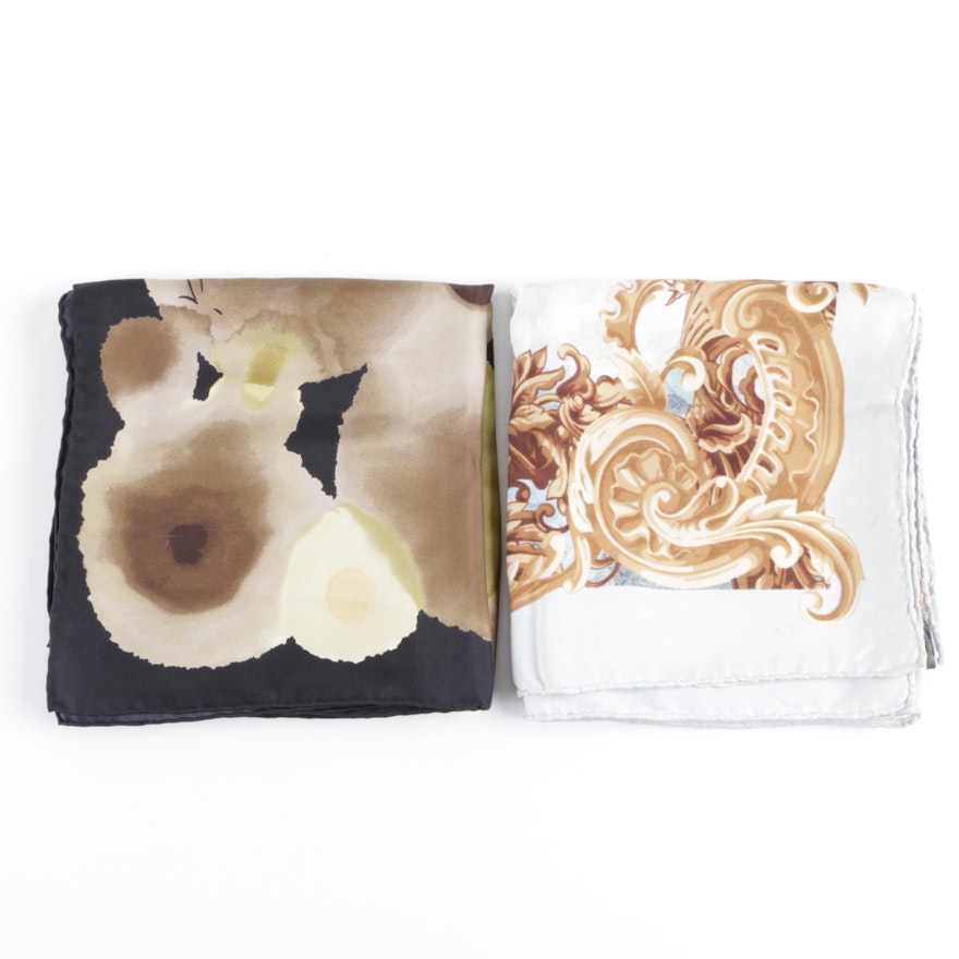 Gucci and Gianfranco Ferre Silk Scarves