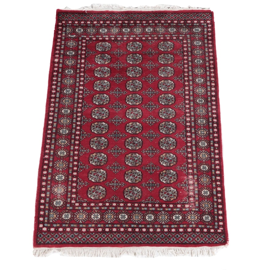 Hand-Knotted Bokhara Wool Area Rug
