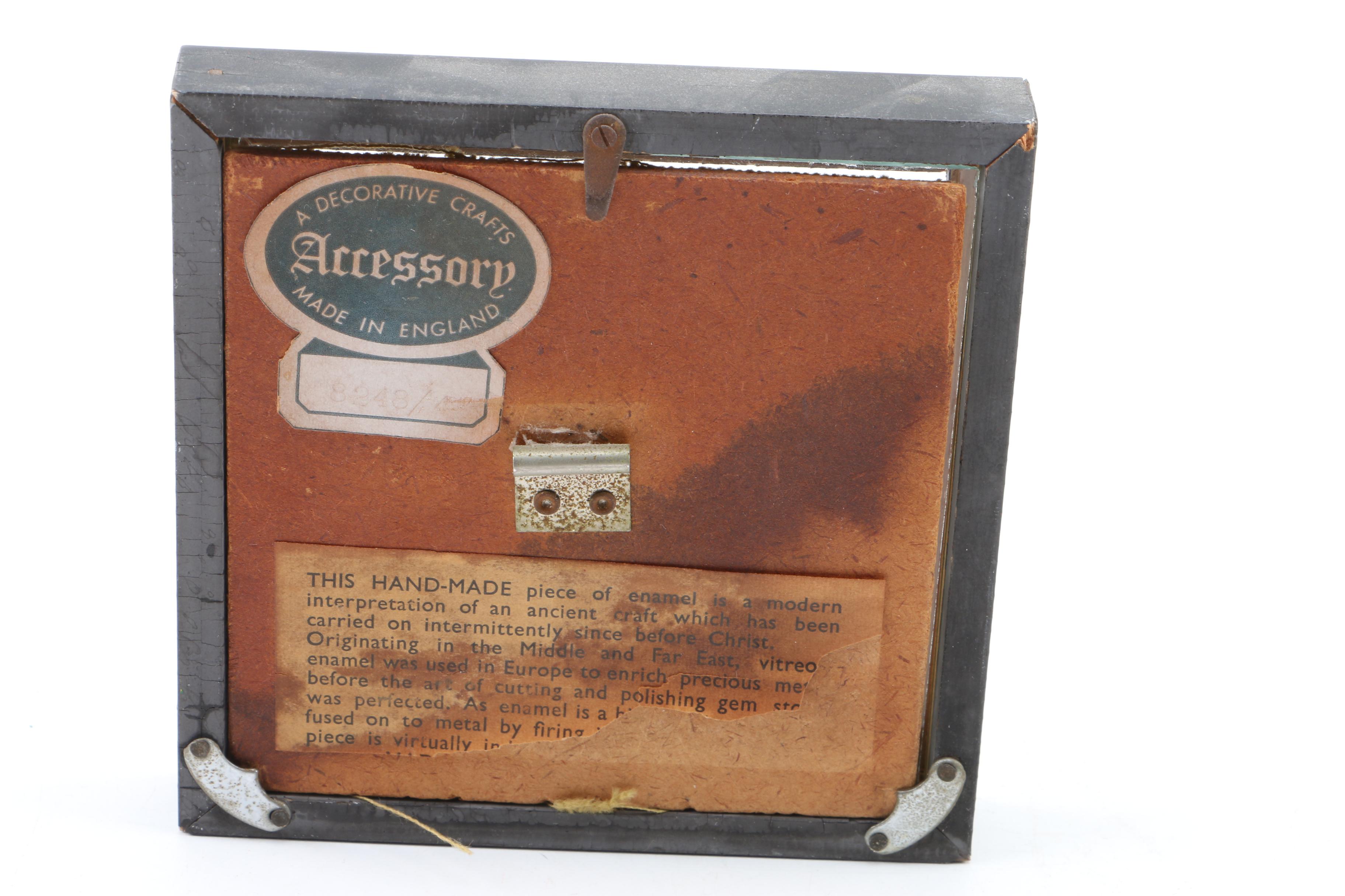 Handmade Enamel Picture of Pheasants