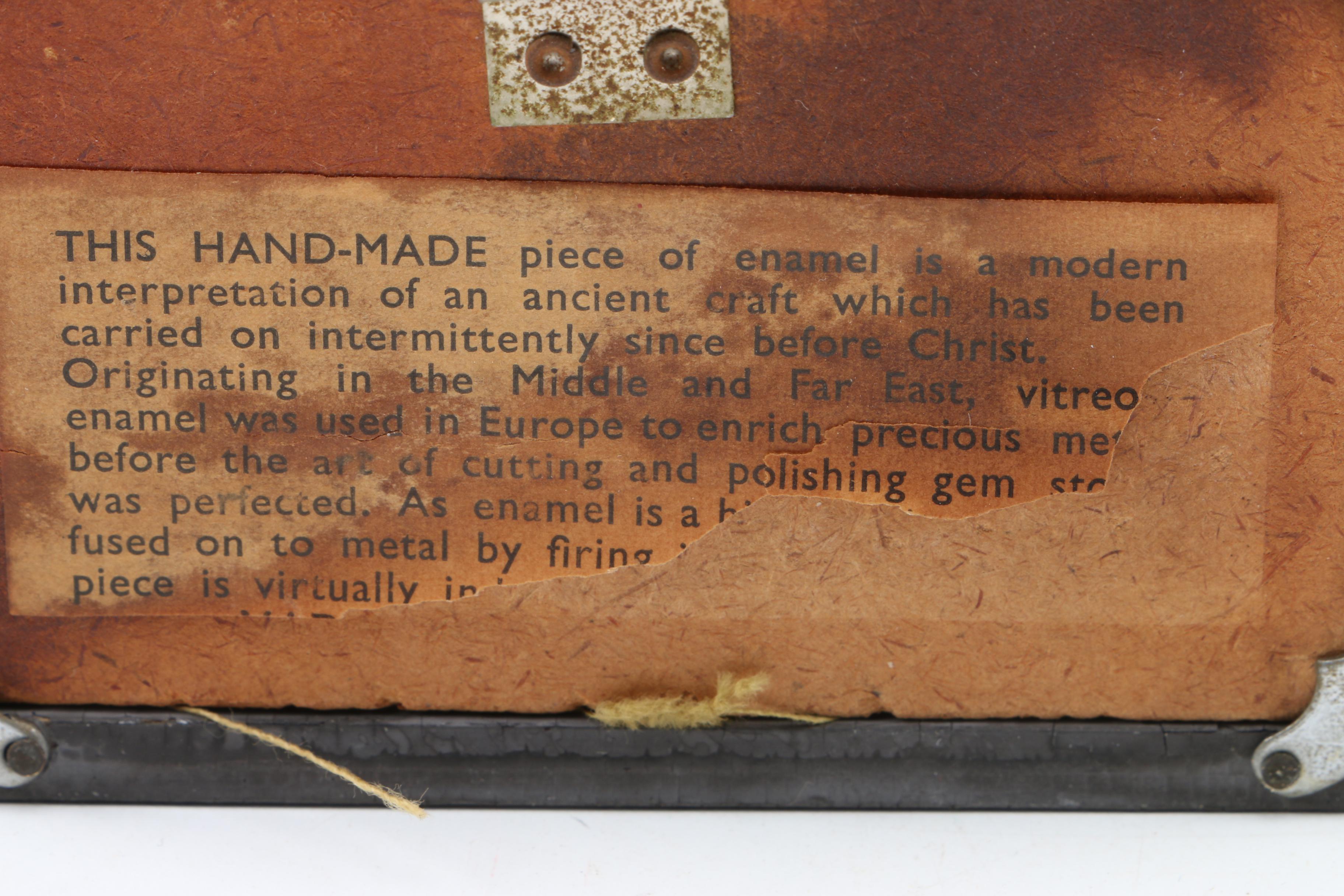 Handmade Enamel Picture of Pheasants