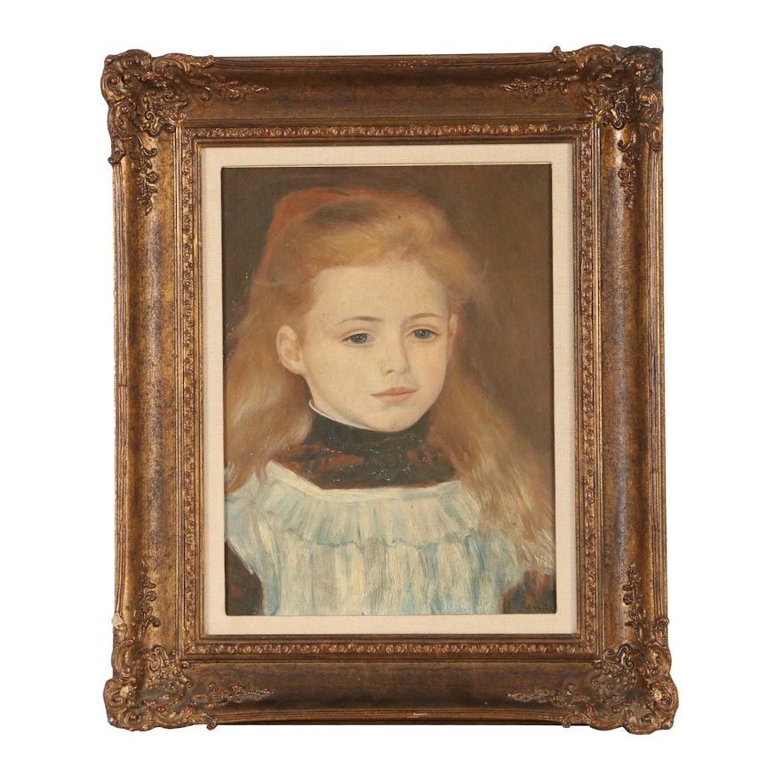 Giclée After Renoir's "Little Girl in a White Apron (Portrait of Lucie Berard)"
