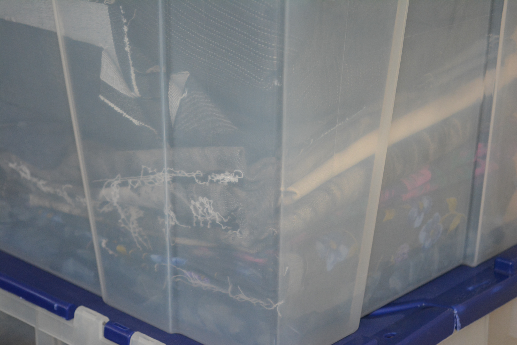 Black and White Fabric Remnants Including Sheer Black