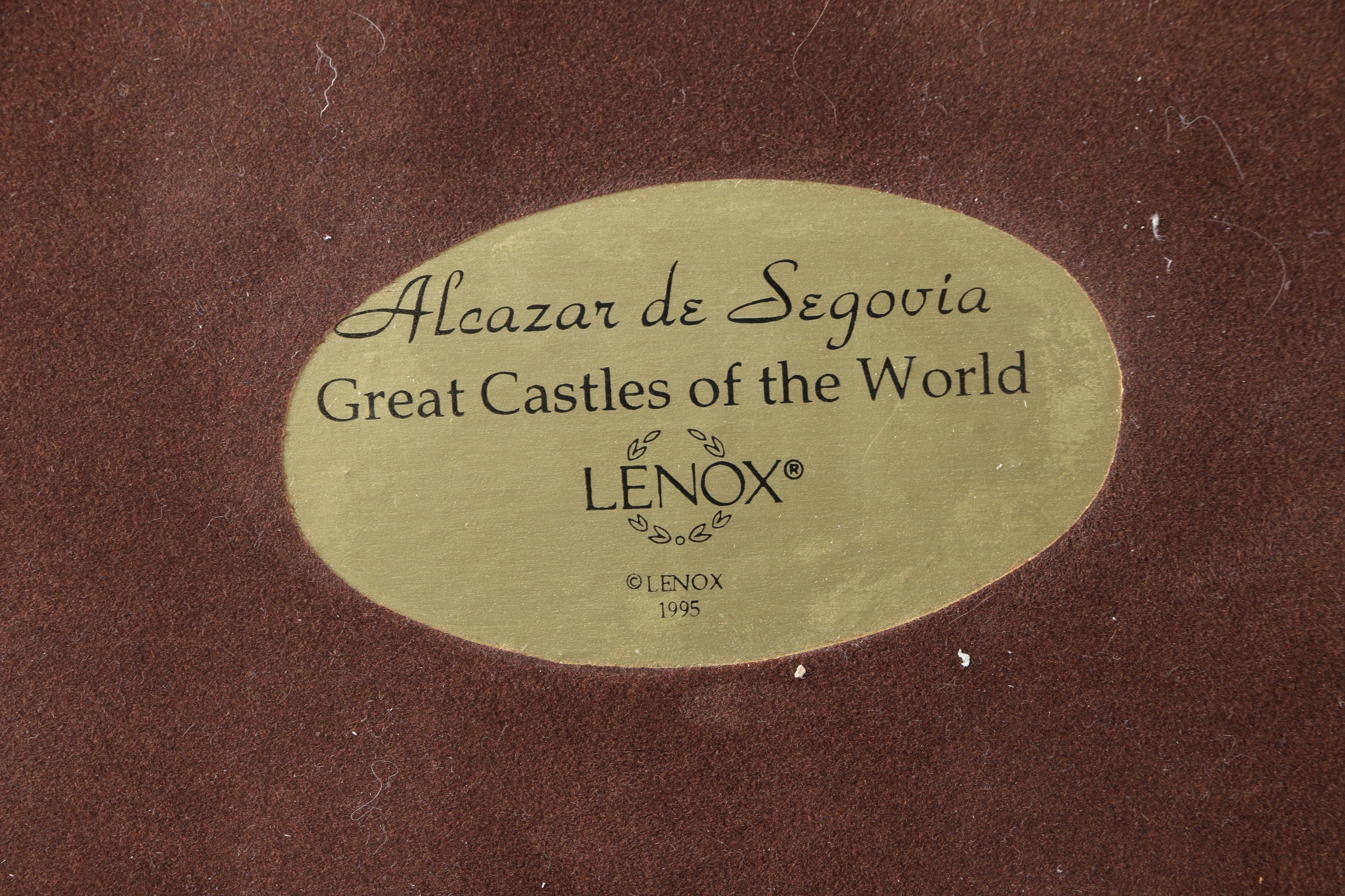 1995 Lenox Porcelain "Alcazar de Segovia" Castle Figurine