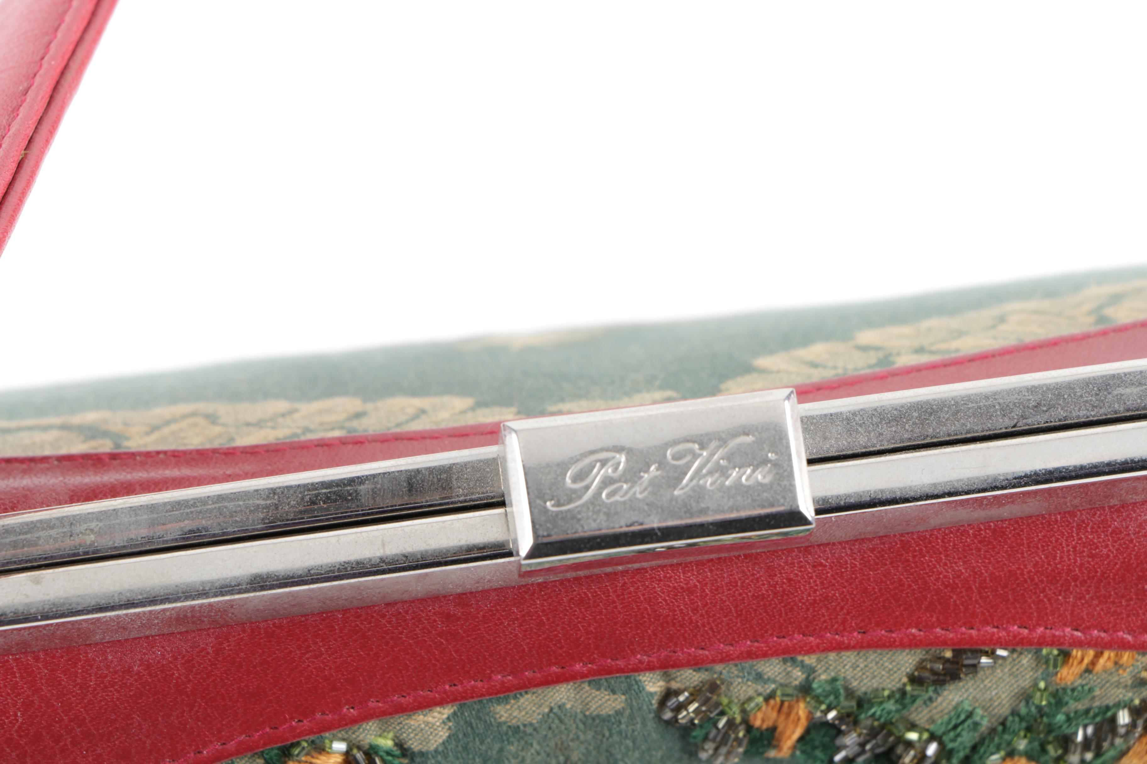 Pat Vini Embroidered Top Handle Handbag with Camel Motif