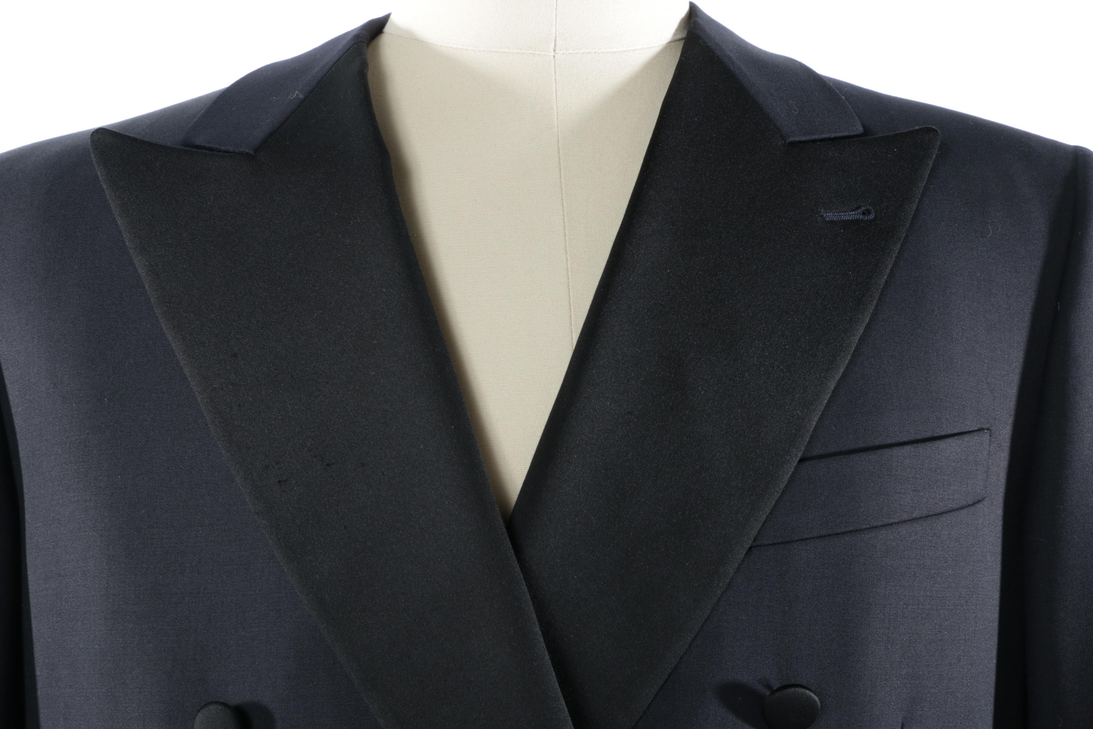 Men's Canali Proposta Double-Breasted Navy Wool Tuxedo