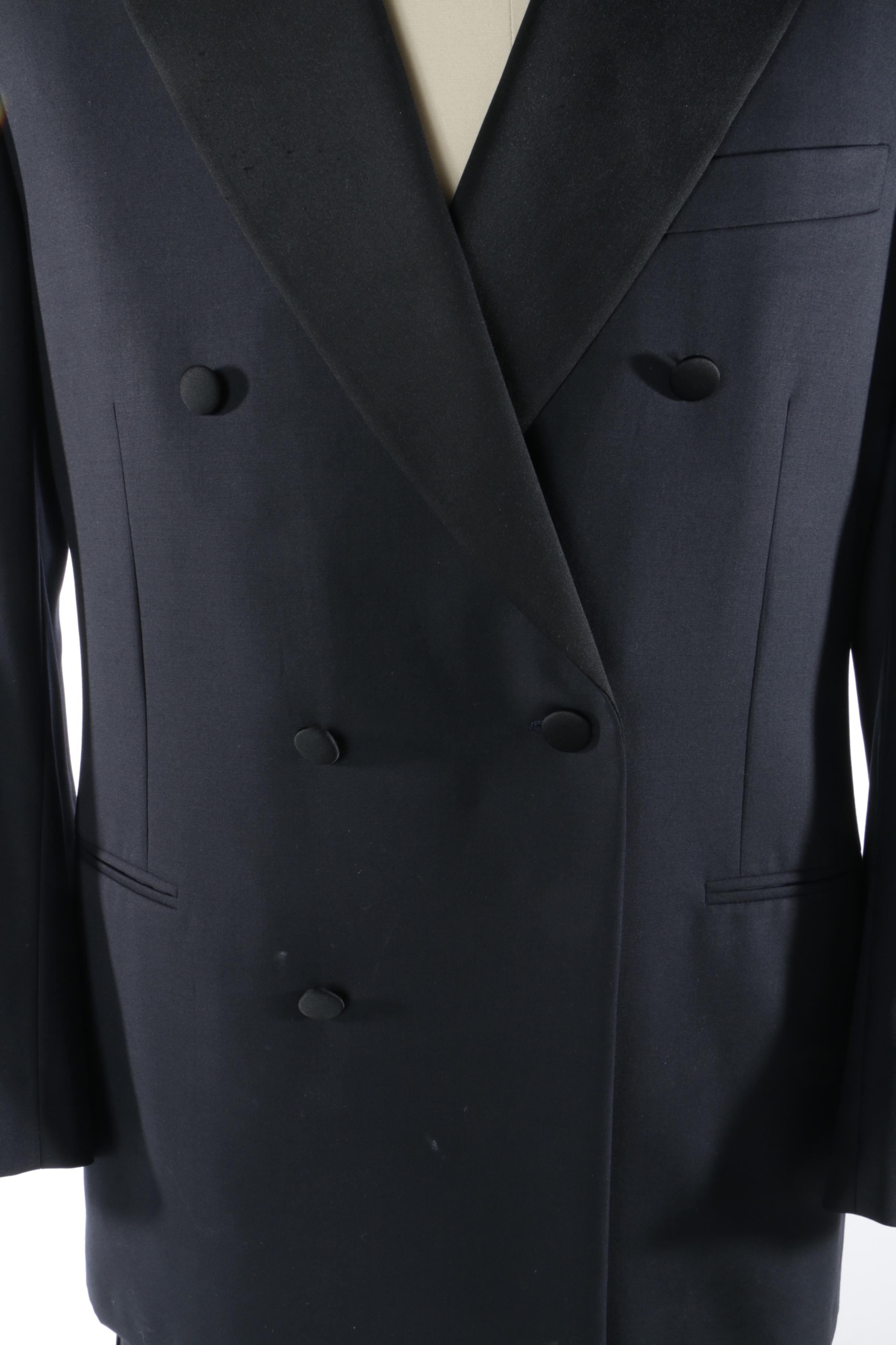 Men's Canali Proposta Double-Breasted Navy Wool Tuxedo