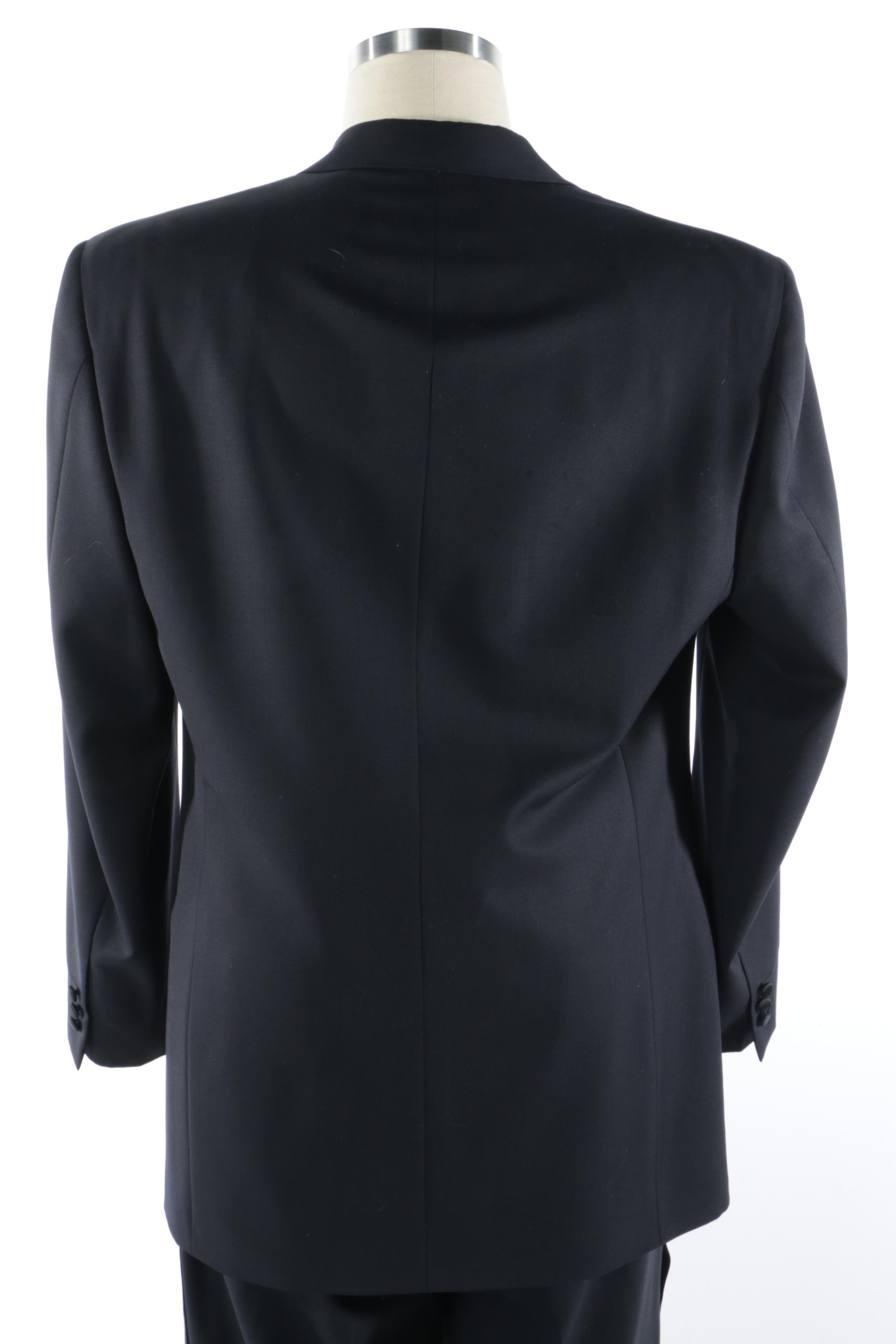 Men's Canali Proposta Double-Breasted Navy Wool Tuxedo