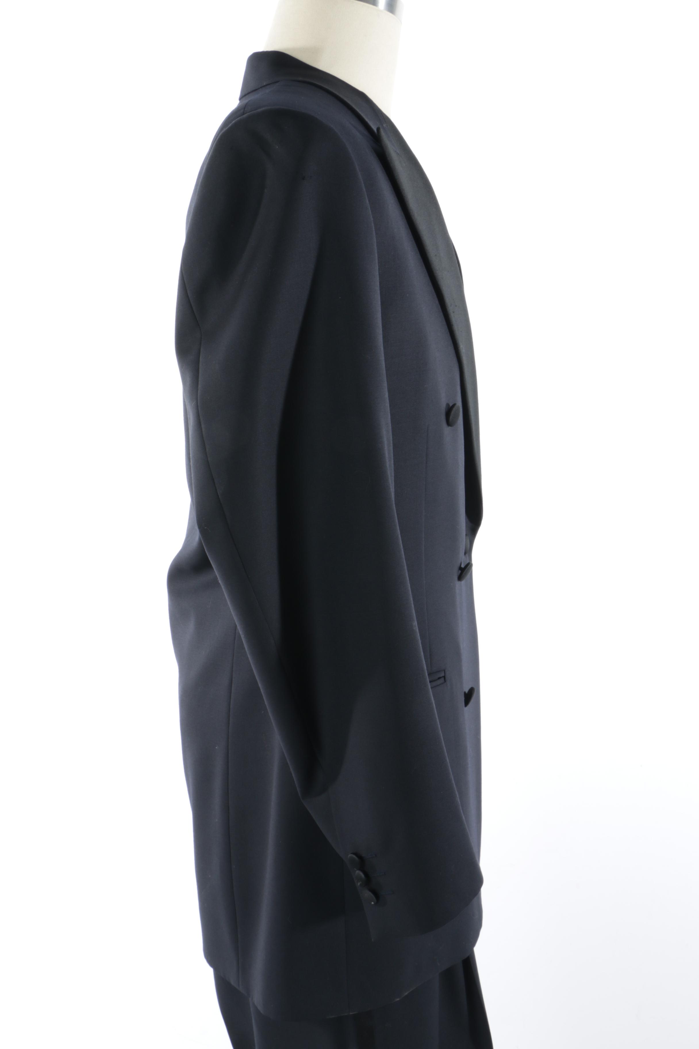 Men's Canali Proposta Double-Breasted Navy Wool Tuxedo