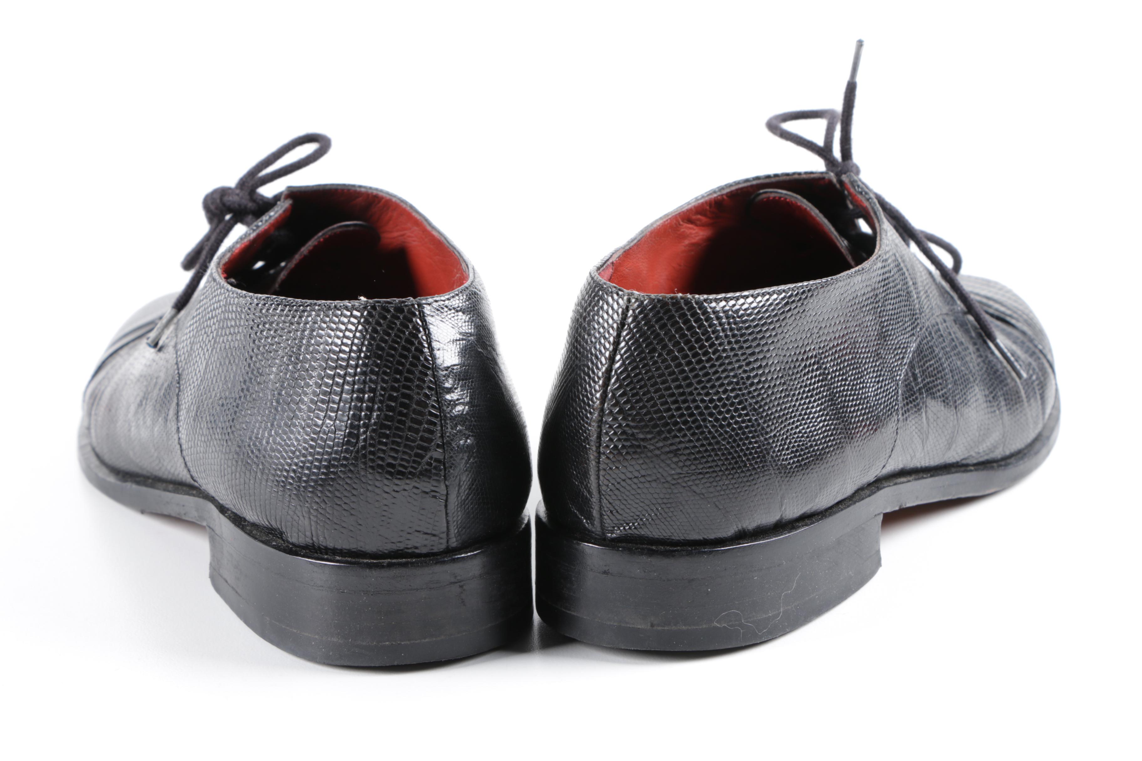 Alligator Skin and Embossed Leather Shoes by Donna Karan and Anne Klein