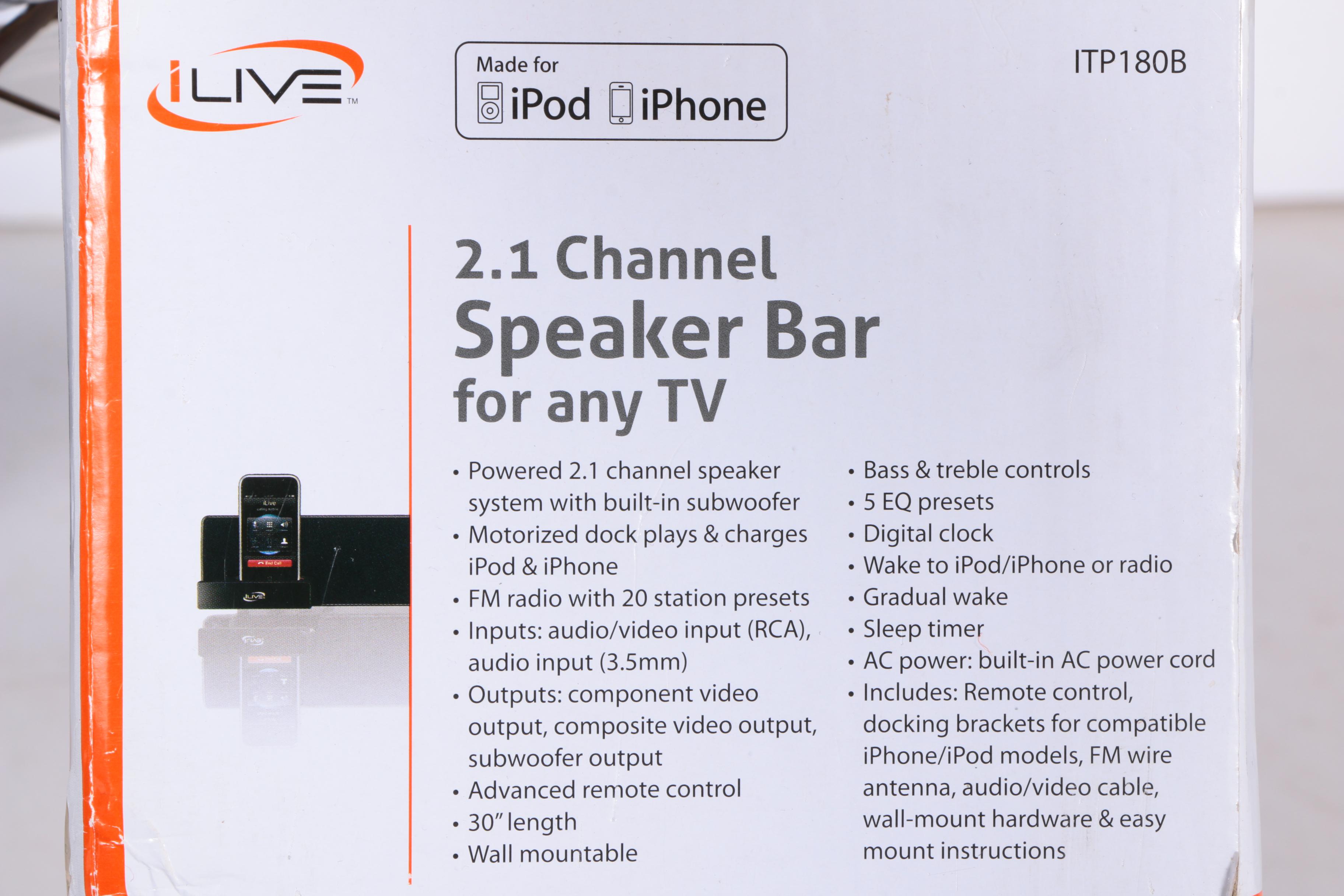 iLive 2.1 Channel TV Speaker Bar