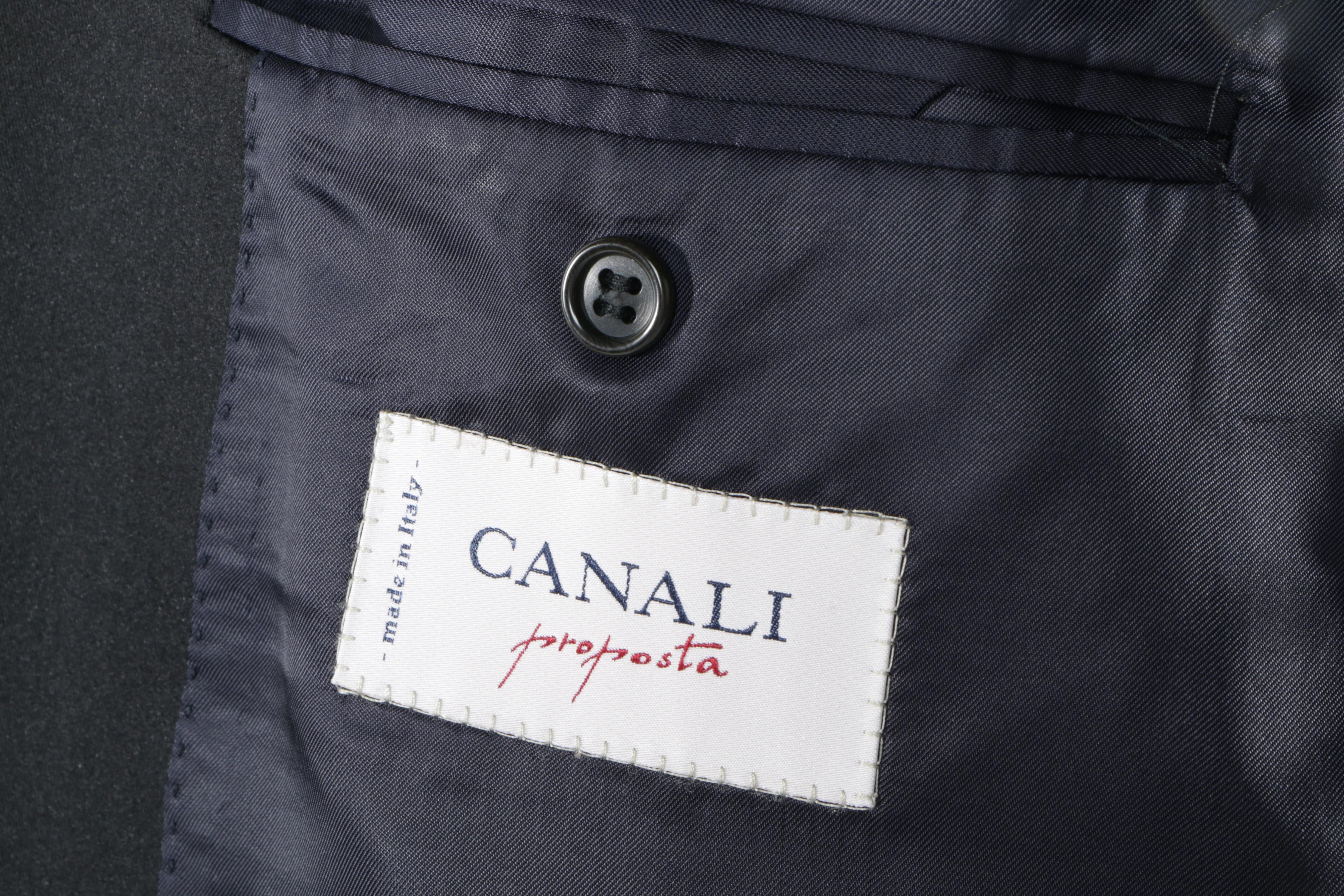 Men's Canali Proposta Double-Breasted Navy Wool Tuxedo