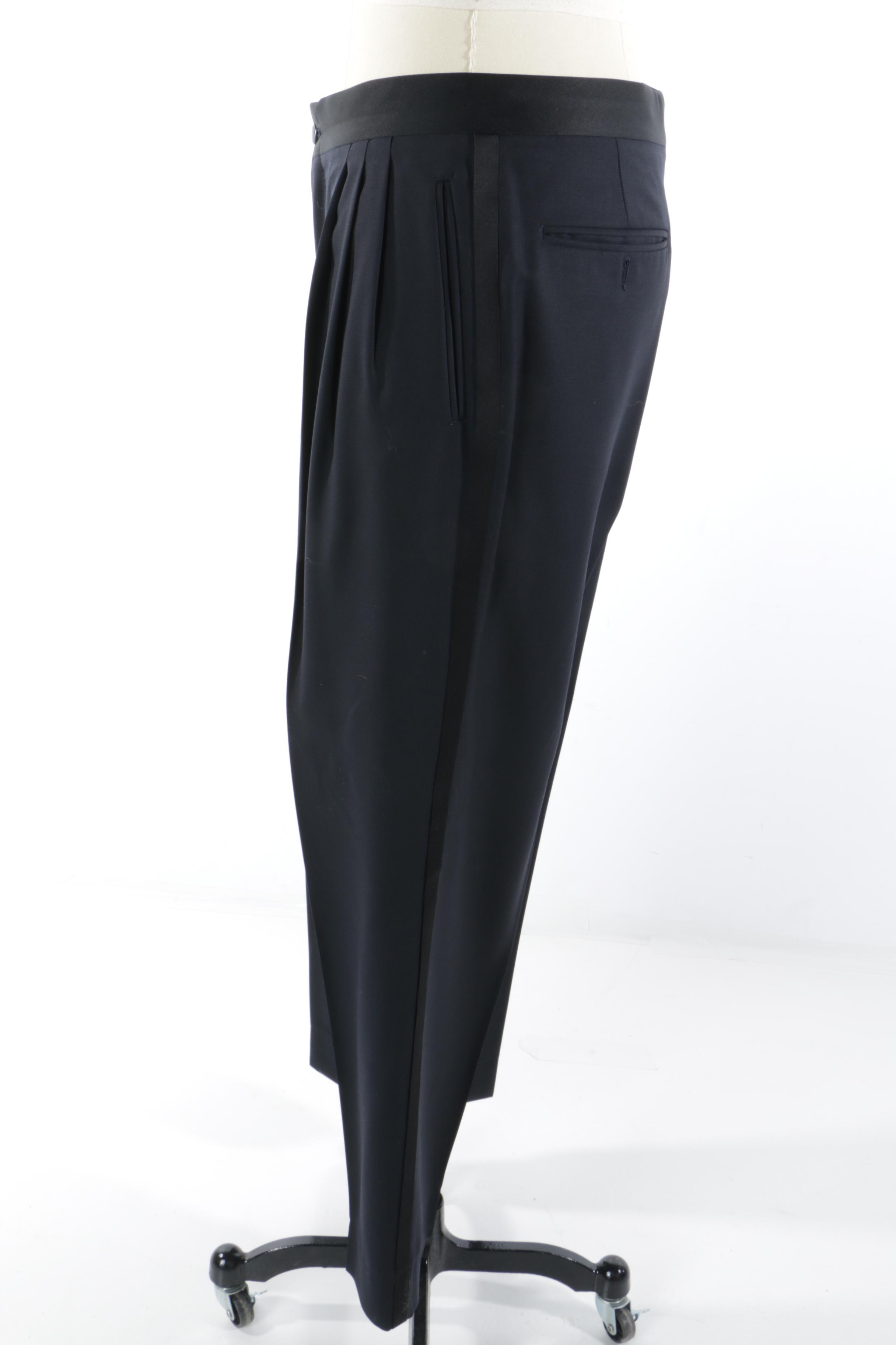 Men's Canali Proposta Double-Breasted Navy Wool Tuxedo